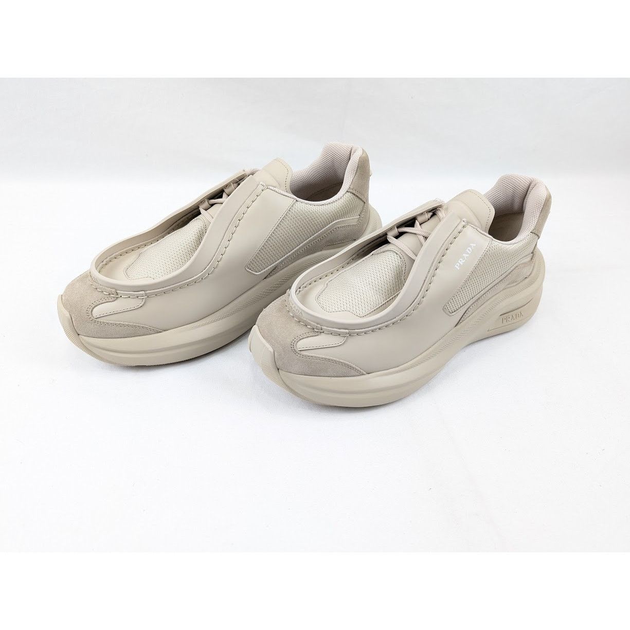 Prada o1rshd1 Spaz Rois Bike Sneakers in Deserto Size US 11 / EU 44 - 16 Thumbnail