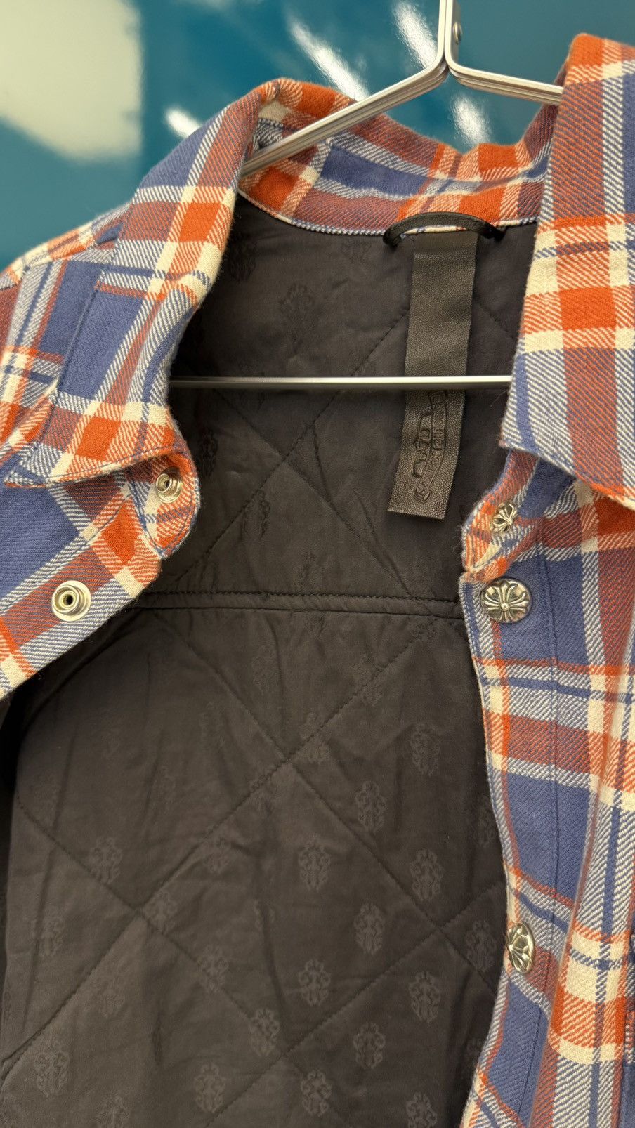 Chrome Hearts Ultra Rare Chrome Hearts Padded Flannel Shirt Floral Jacket Size US XXL / EU 58 / 5 - 6 Thumbnail
