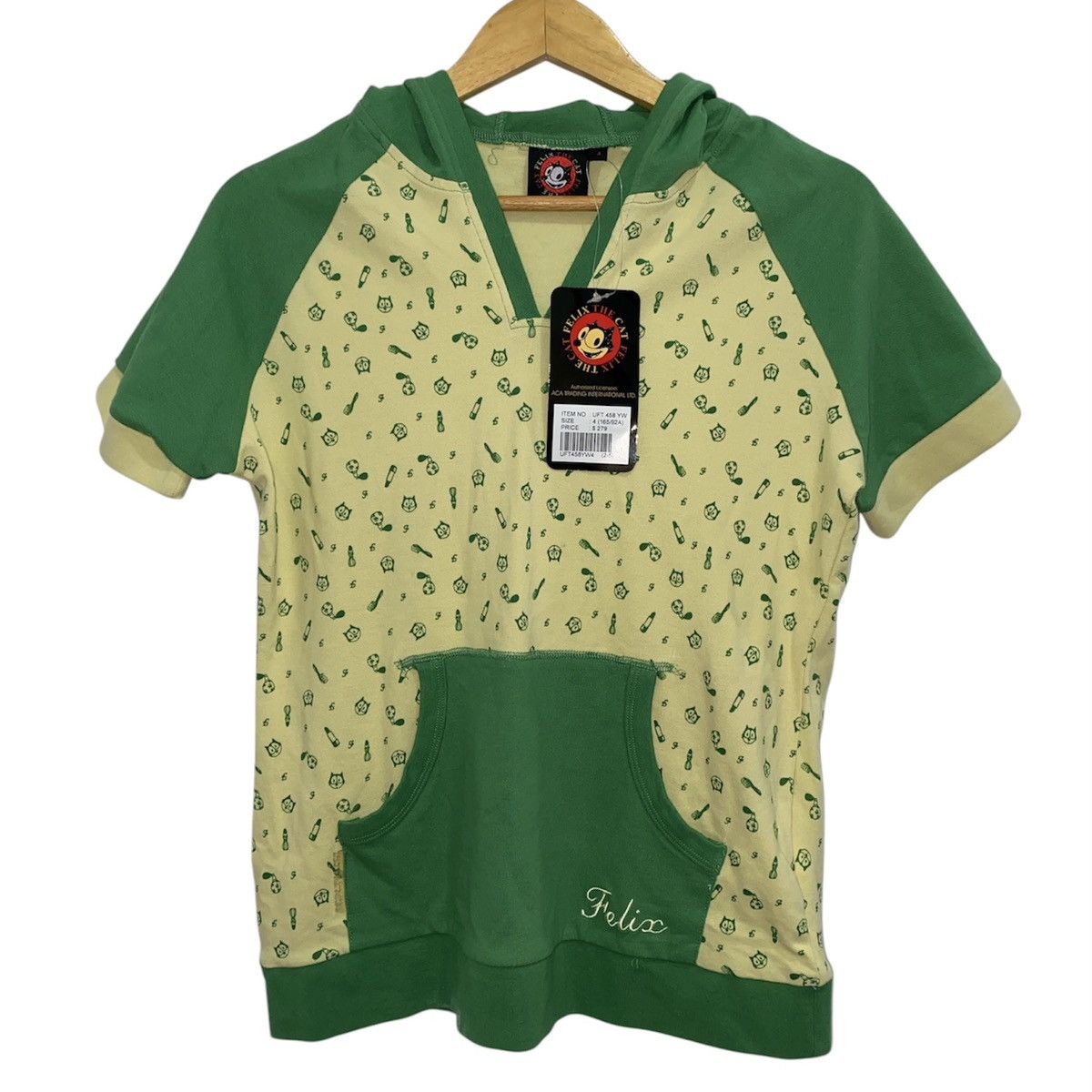 Other × Vintage Felix The Cat Yellow and Green Printed Top Size M / US 6-8 / IT 42-44 - 1 Thumbnail