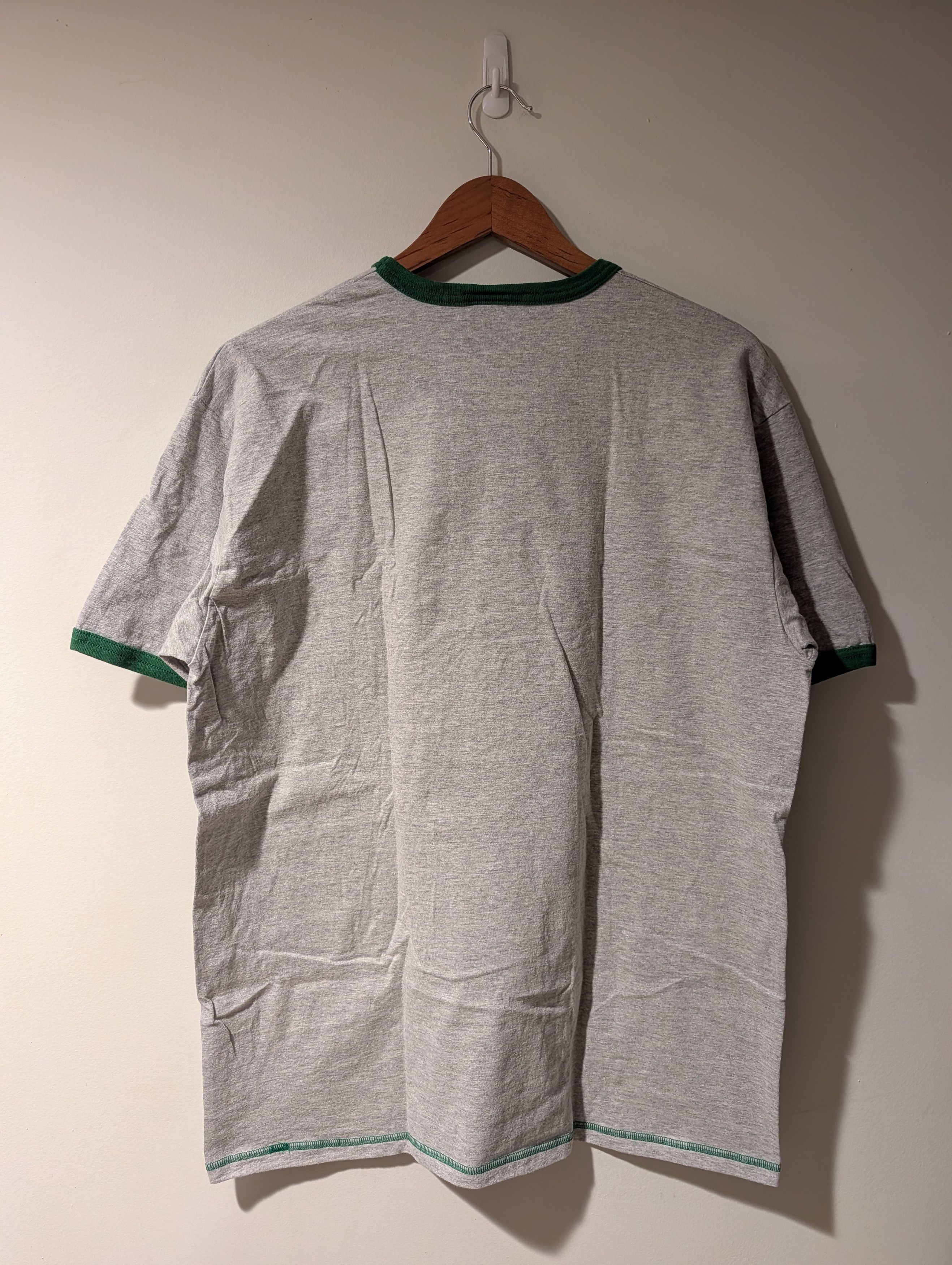 Nike Vintage 90s Nike Ringer T-Shirt Green Contrast Stitch Swoosh Size US XL / EU 56 / 4 - 4 Thumbnail
