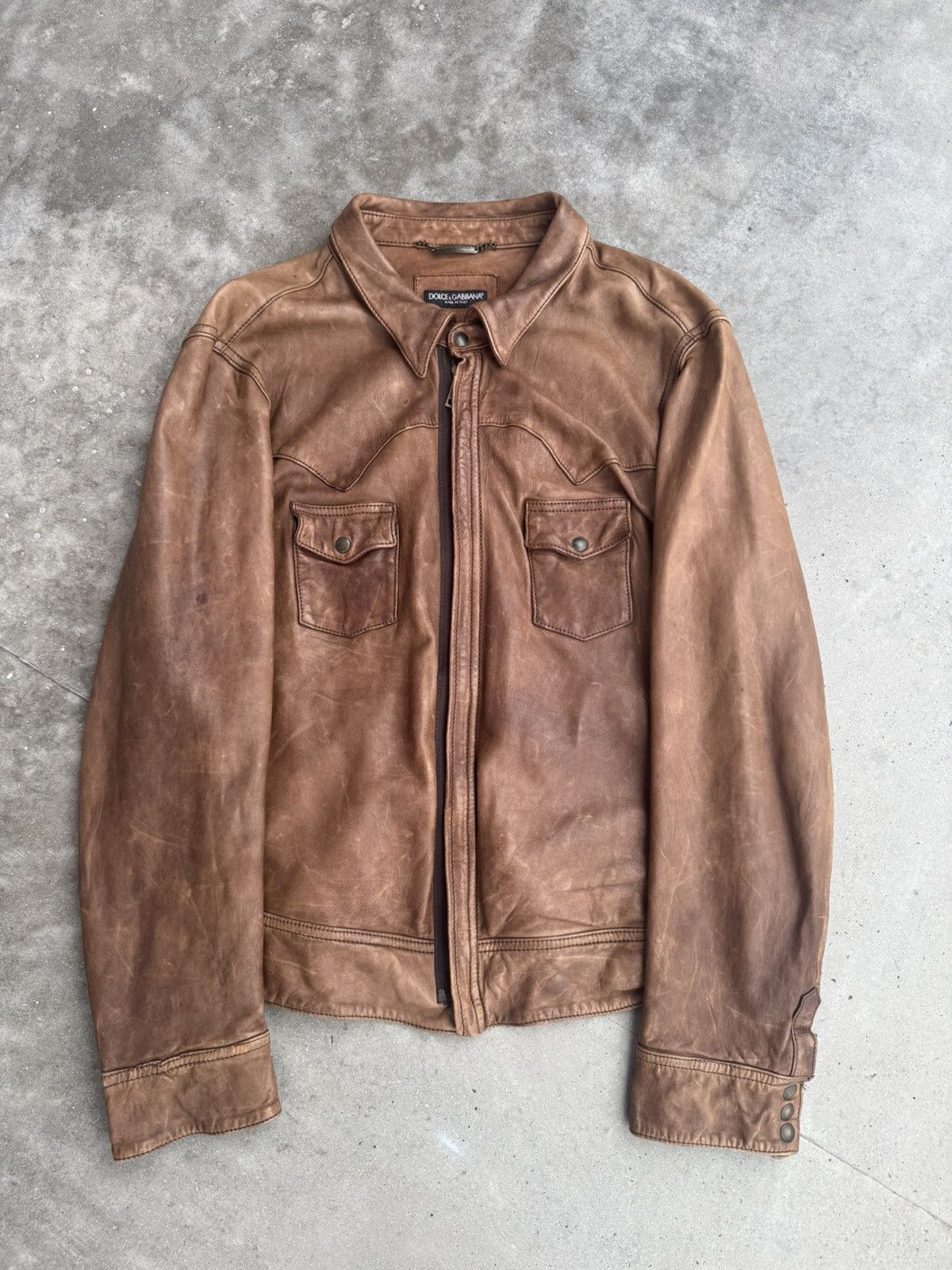 Dolce & Gabbana AW2003 Dolce& Gabbana Western leather archive leather Jacket Size US XL / EU 56 / 4 - 1 Thumbnail