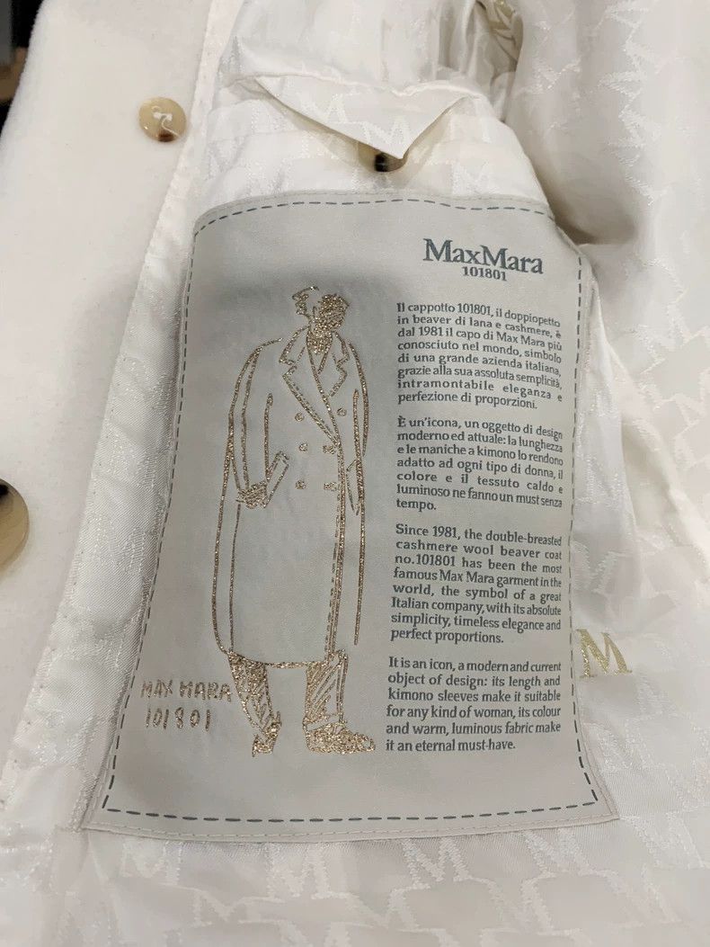 Max Mara Max Mara 101801 Cream White Coat Size XL / US 12-14 / IT 48-50 - 2 Thumbnail