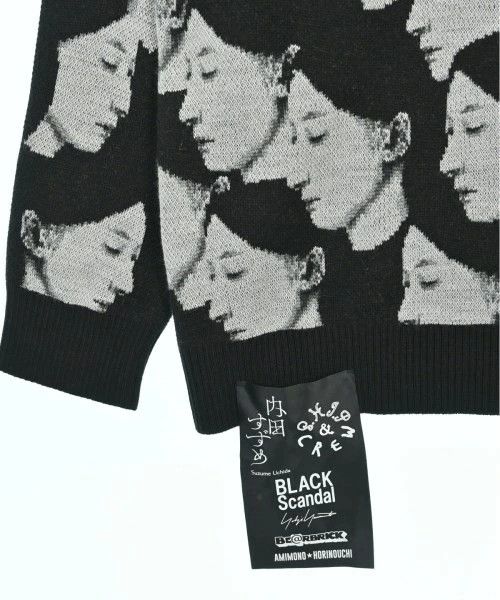 Yohji Yamamoto BLACK scandal yohji yamamoto acrylic black x grey knit Size US XL / EU 56 / 4 - 6 Thumbnail