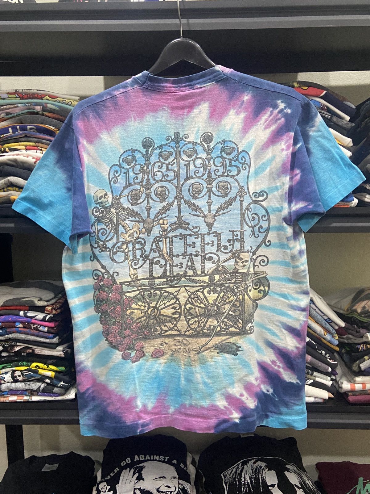 Band Tees × Grateful Dead × Vintage Vintage 1995s Grateful Dead Tie Dye Jerry Garcia tour TSHIRT Size US L / EU 52-54 / 3 - 9 Thumbnail