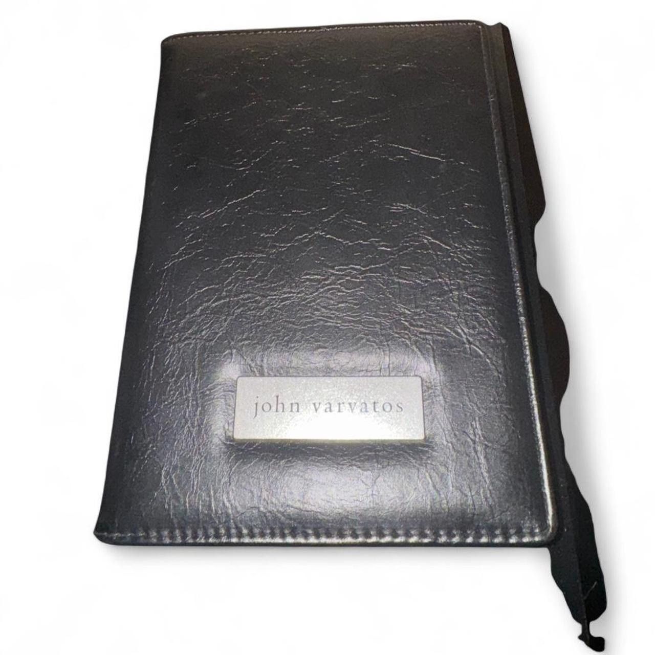 John Varvatos JOHN VARVATOS Black leather journal with silver logo Size ONE SIZE - 1 Thumbnail