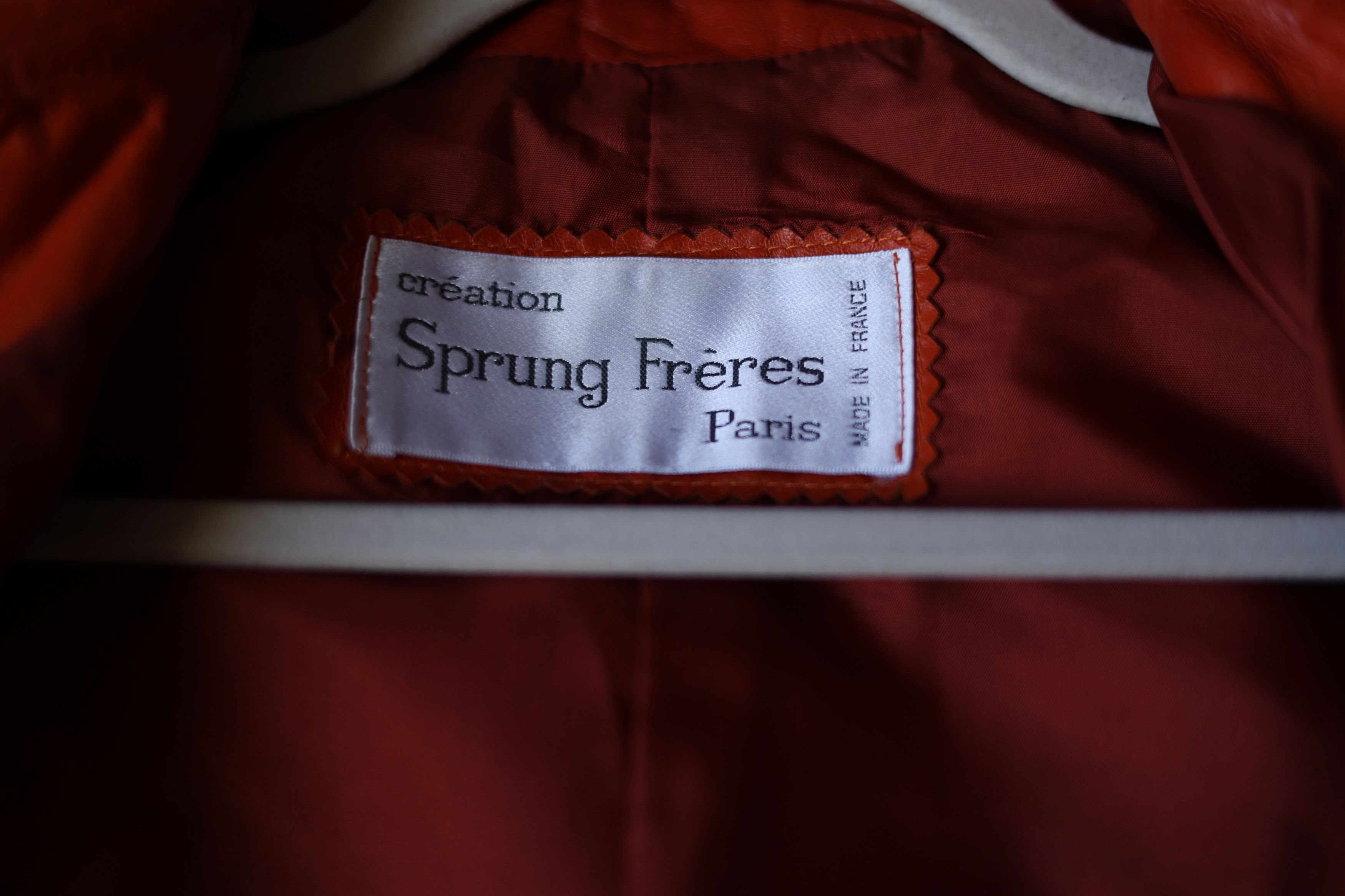 Other × Vintage Sprung Freres (Frères) vintage rust brown leather jacket Size S / US 4 / IT 40 - 4 Thumbnail