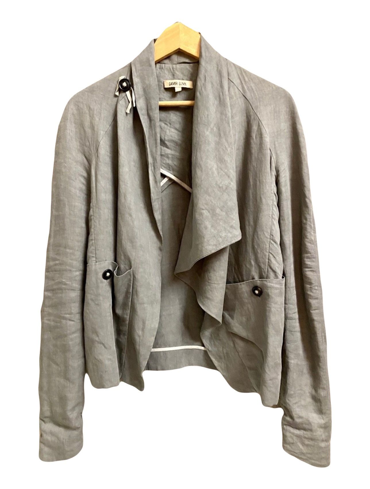 damir doma archive grey linen jacket 44 men