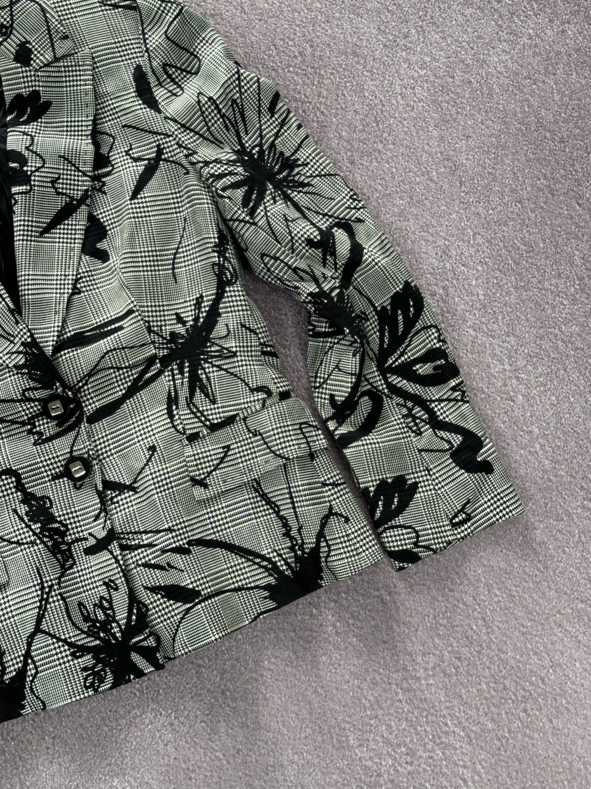Escada Escada Y2K Luxury Floral Design Blazer Jacket Size XS / US 0-2 / IT 36-38 - 6 Thumbnail