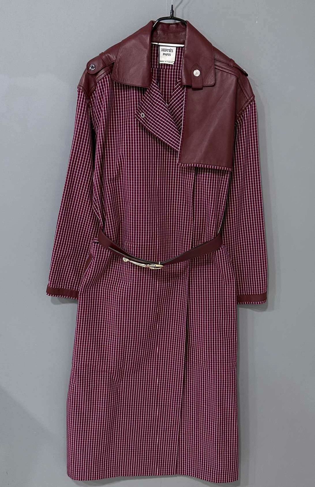 Hermes Hermes Plaid Red Coat it_34 Women Size XXS / US 00 / IT 34 - 1 Thumbnail