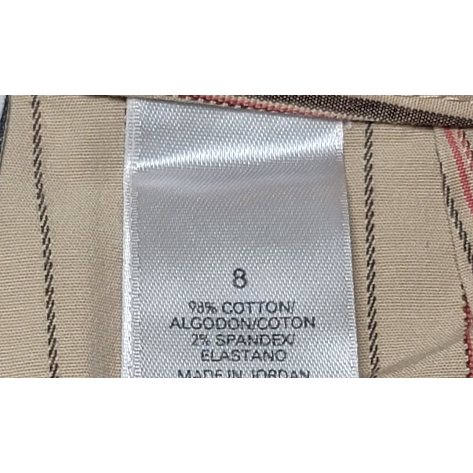 Other Villager Liz Claiborne Tan Brown Red Striped Cropped Pants 8 Size 30" / US 8 / IT 44 - 4 Thumbnail