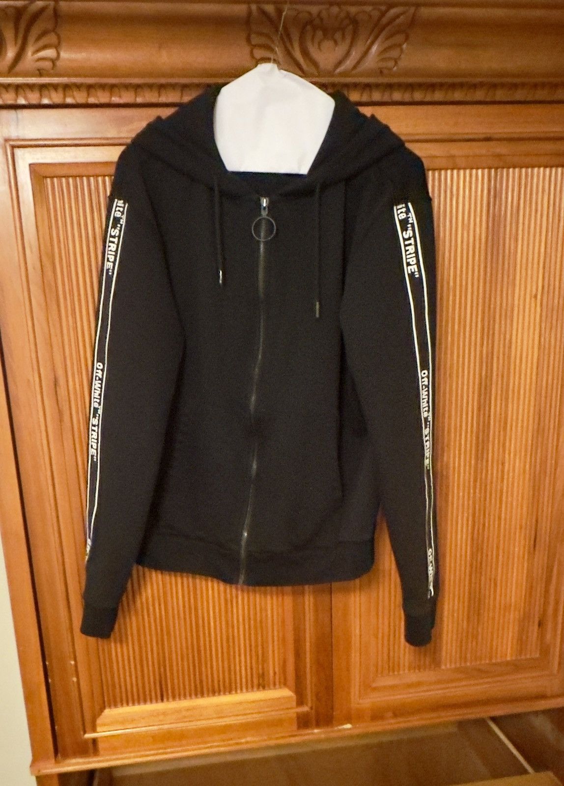 Off-White OFF-WHITE Side Stripe Tape Logo Hoodie Sweatshirt Size US M / EU 48-50 / 2 - 4 Thumbnail