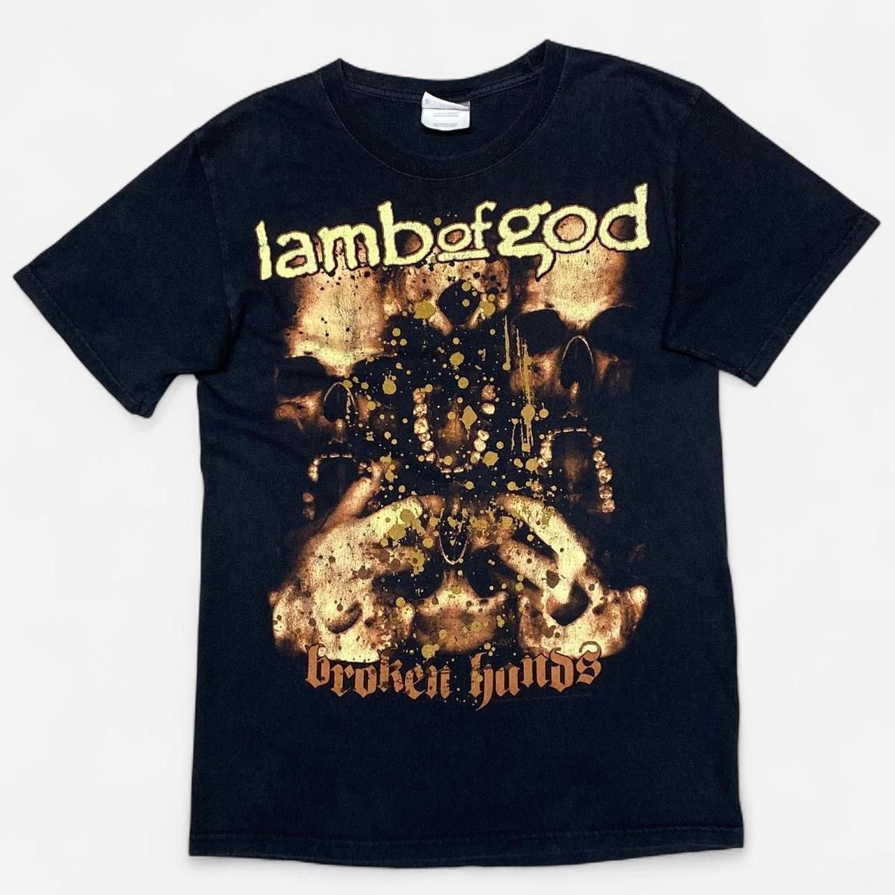 Hanes Vintage Lamb of god broken hands skull black T-shirt Size US S / EU 44-46 / 1 - 1 Thumbnail