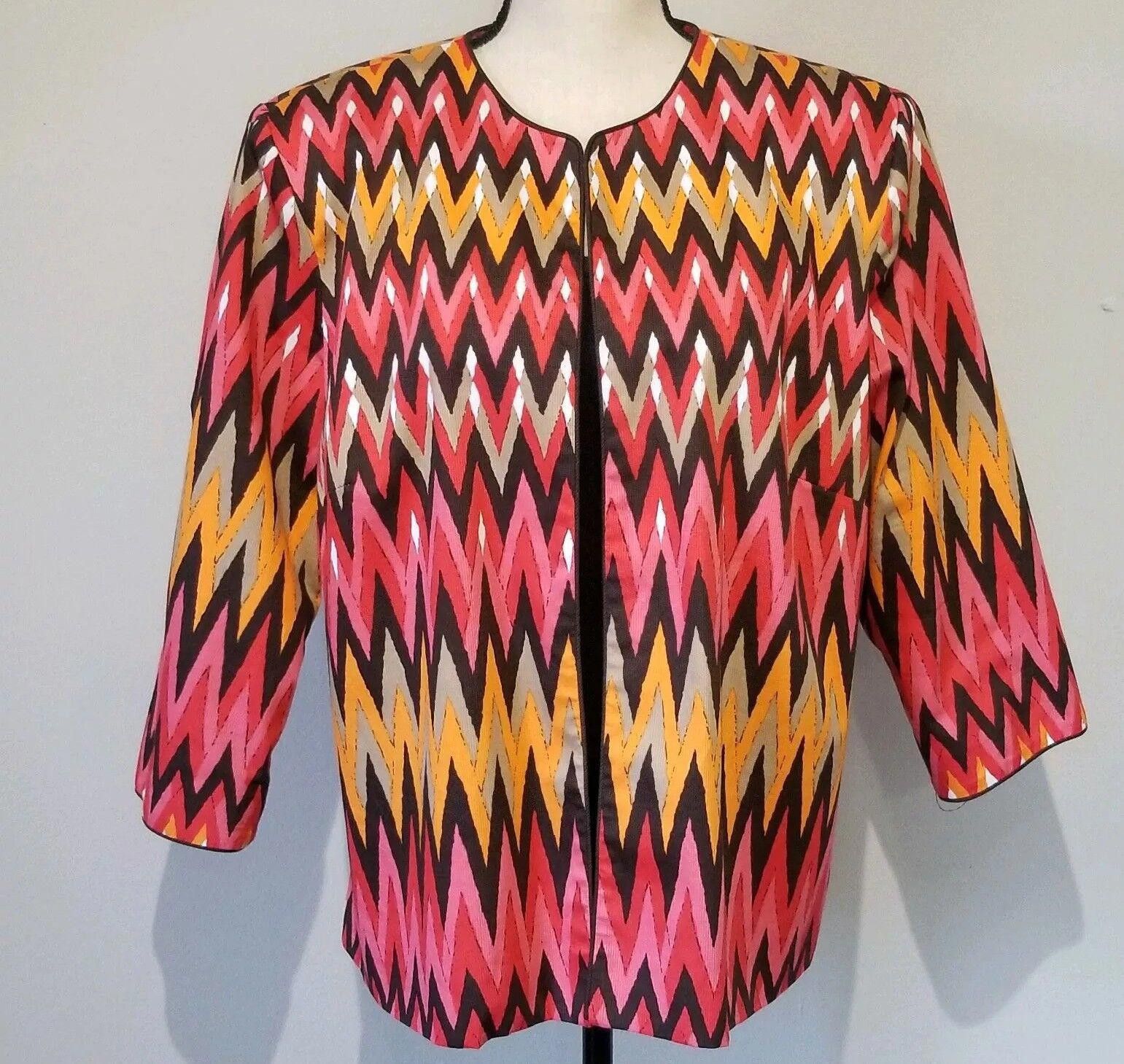 Designer Trenz By Theresa Renz Blazer Jacket Plus Size 1x Dressy Size XXL / US 16-18 / IT 52-54 - 1 Thumbnail