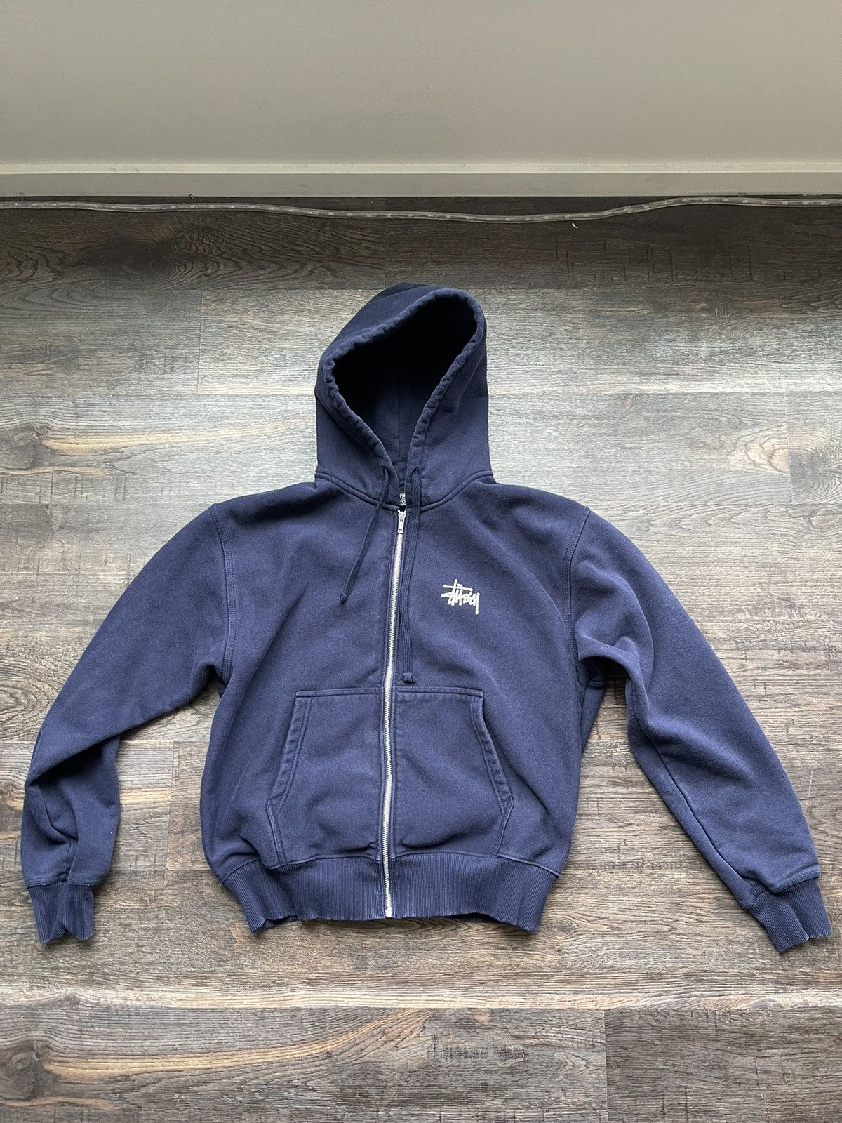 Stussy Stussy Zip Hoodie - Navy - M | Grailed