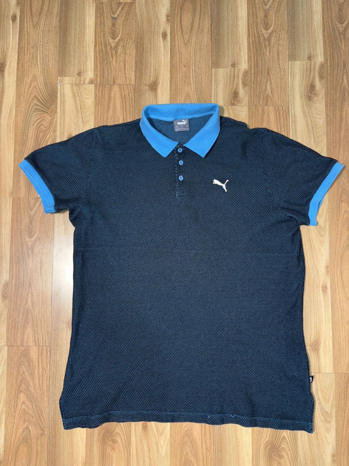 Puma Puma Textured Micro-Knit Polo Navy Blue Size L 585679-01 Size US L / EU 52-54 / 3 - 1 Thumbnail