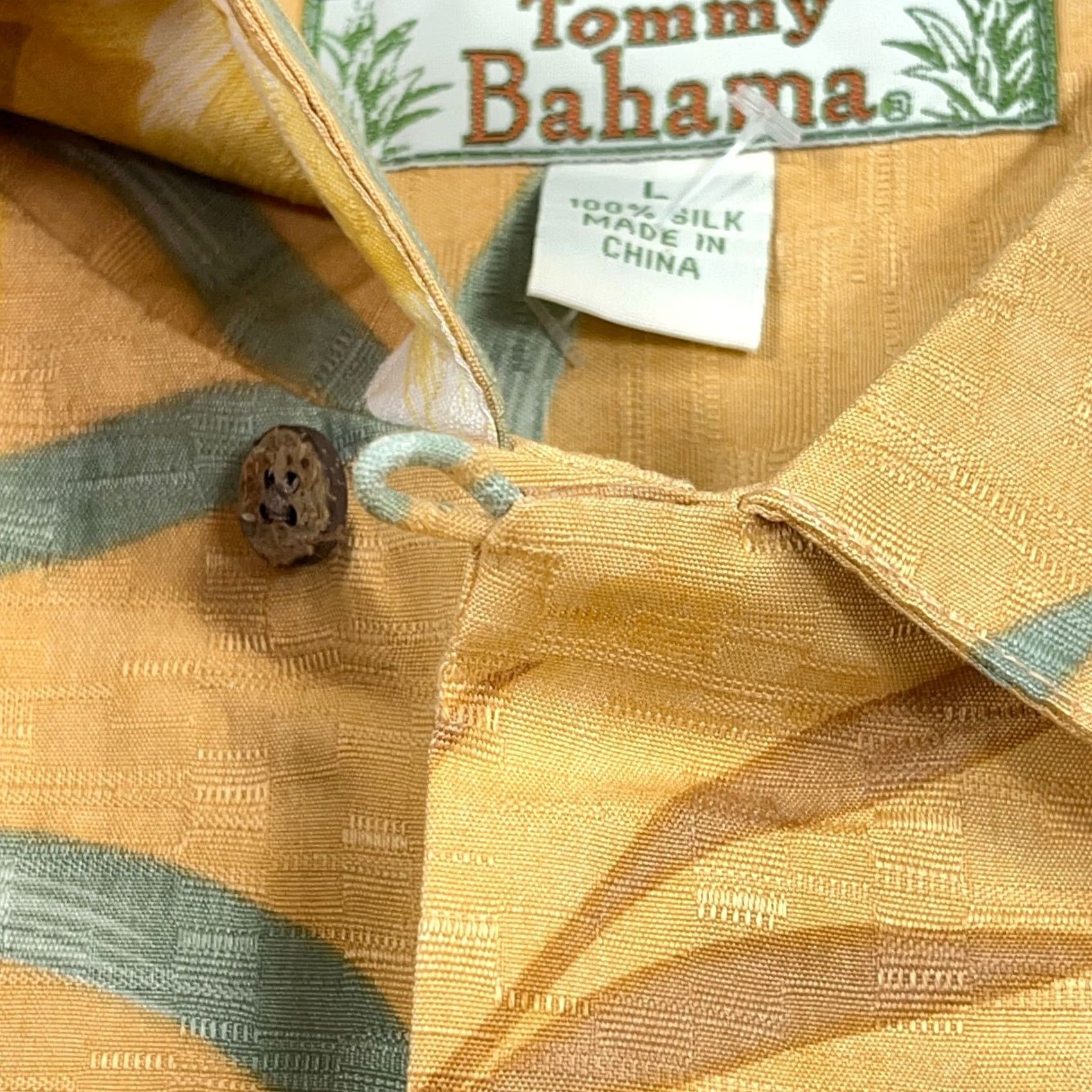 Tommy Bahama Tommy Bahama Shirt Men Large Orange Hawaiian Beach Floral Silk Camp Button Up Size US L / EU 52-54 / 3 - 4 Thumbnail