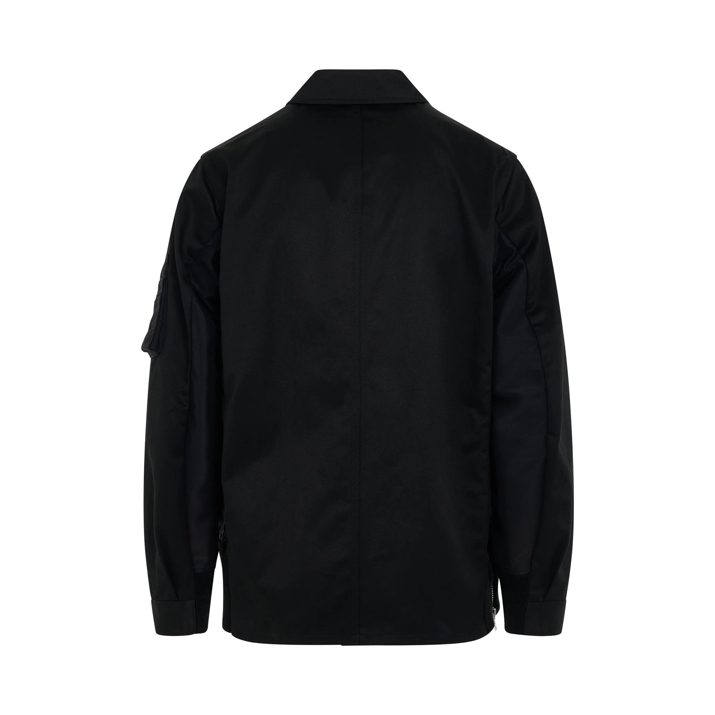 Sacai o1mris0824 Twill Jacket in Black Size US S / EU 44-46 / 1 - 4 Thumbnail