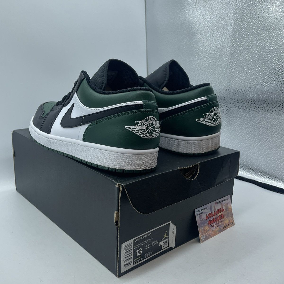 Jordan Brand Air Jordan 1 low green toe Size US 13 / EU 46 - 4 Thumbnail