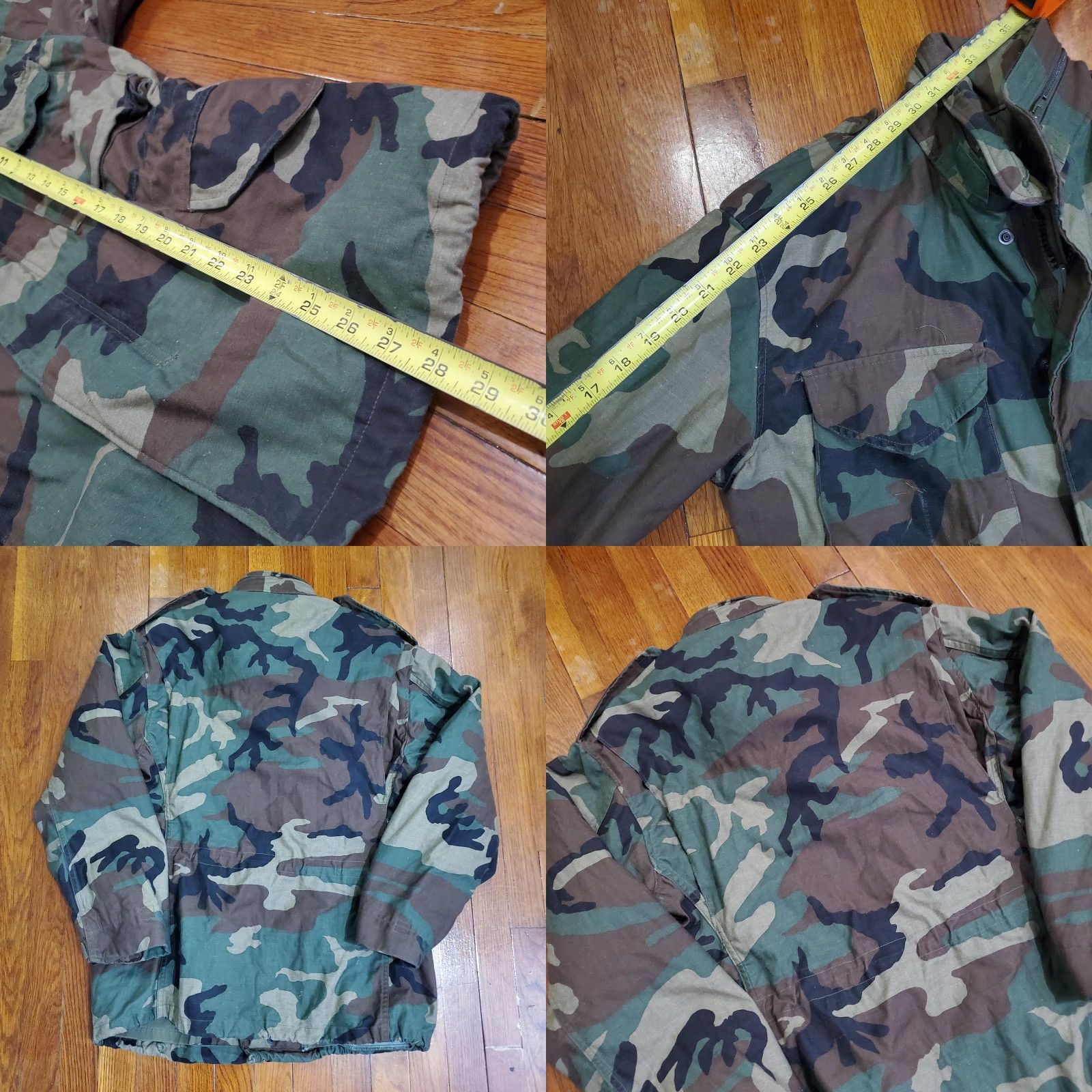 Vintage VINTAGE US ARMY COAT Mens S Green Woodland Camo M-65 Field Cold Weather 80s Size US S / EU 44-46 / 1 - 8 Thumbnail