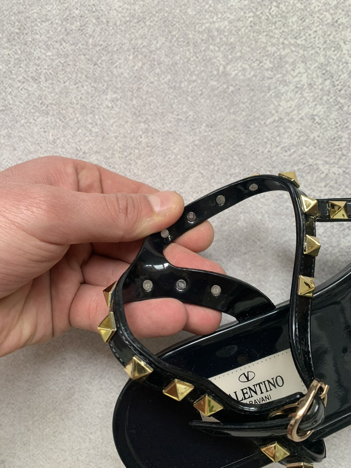 Valentino Valentino Garavani Rockstud Jelly Sandals Size US 9 / IT 39 - 8 Thumbnail