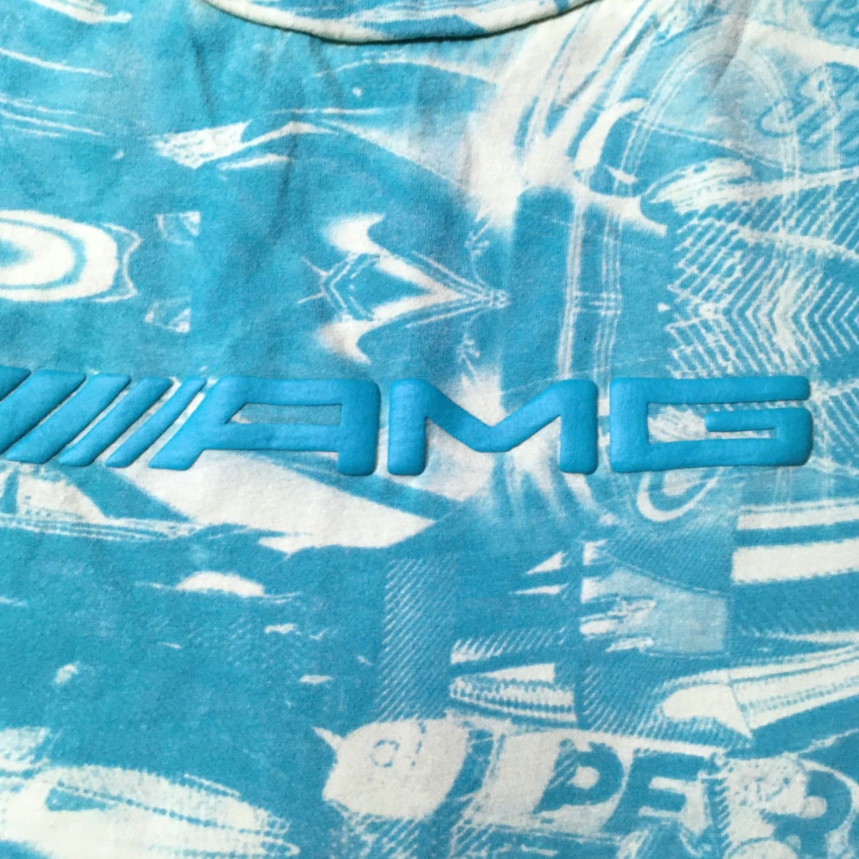 Puma PUMA BENZ LOGO AMG T-Shirt Mens XL Green All Over Print Size US XL / EU 56 / 4 - 5 Thumbnail