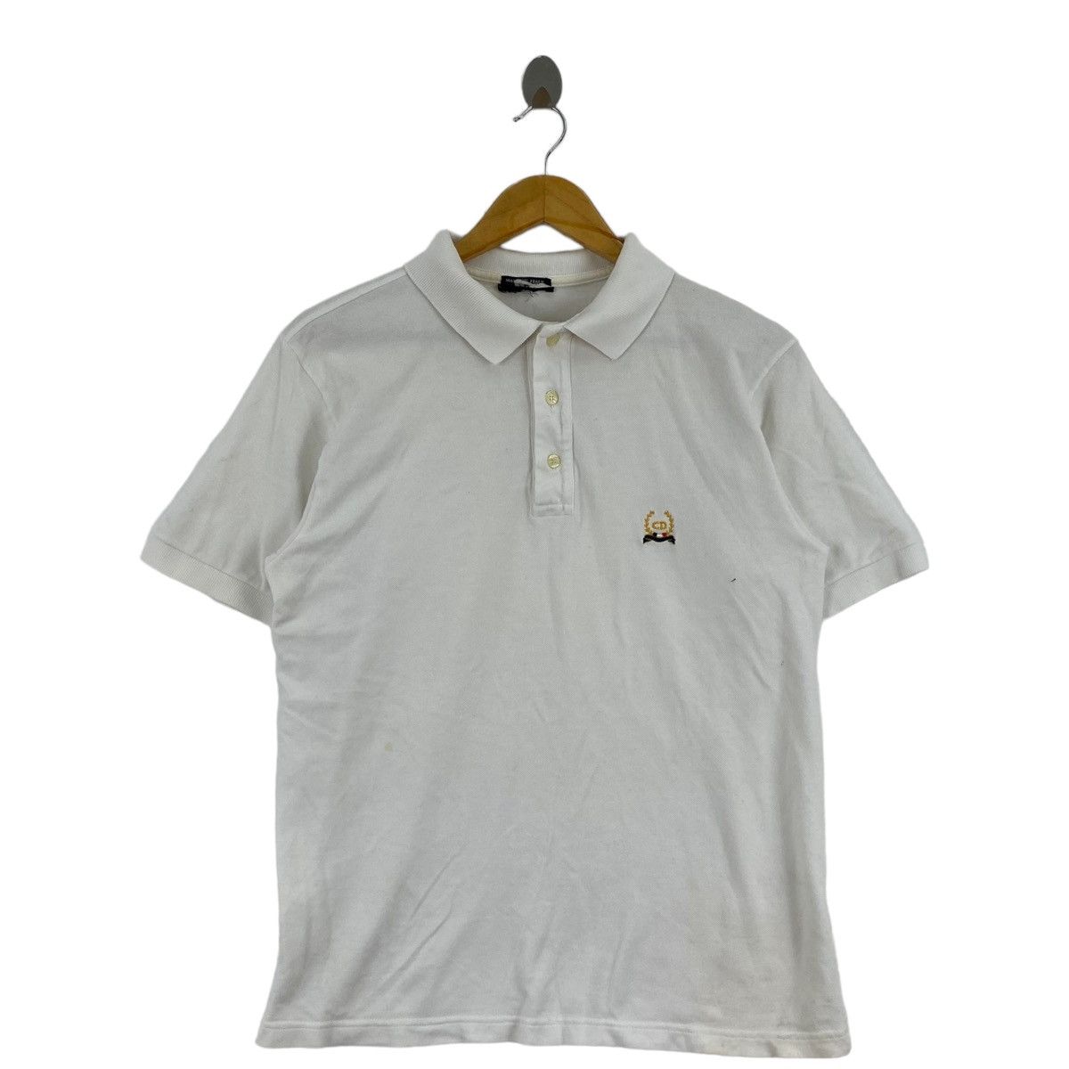 Christian Dior Monsieur CHRISTIAN DIOR CD French Designer Embroidered Logo White Size US M / EU 48-50 / 2 - 1 Thumbnail