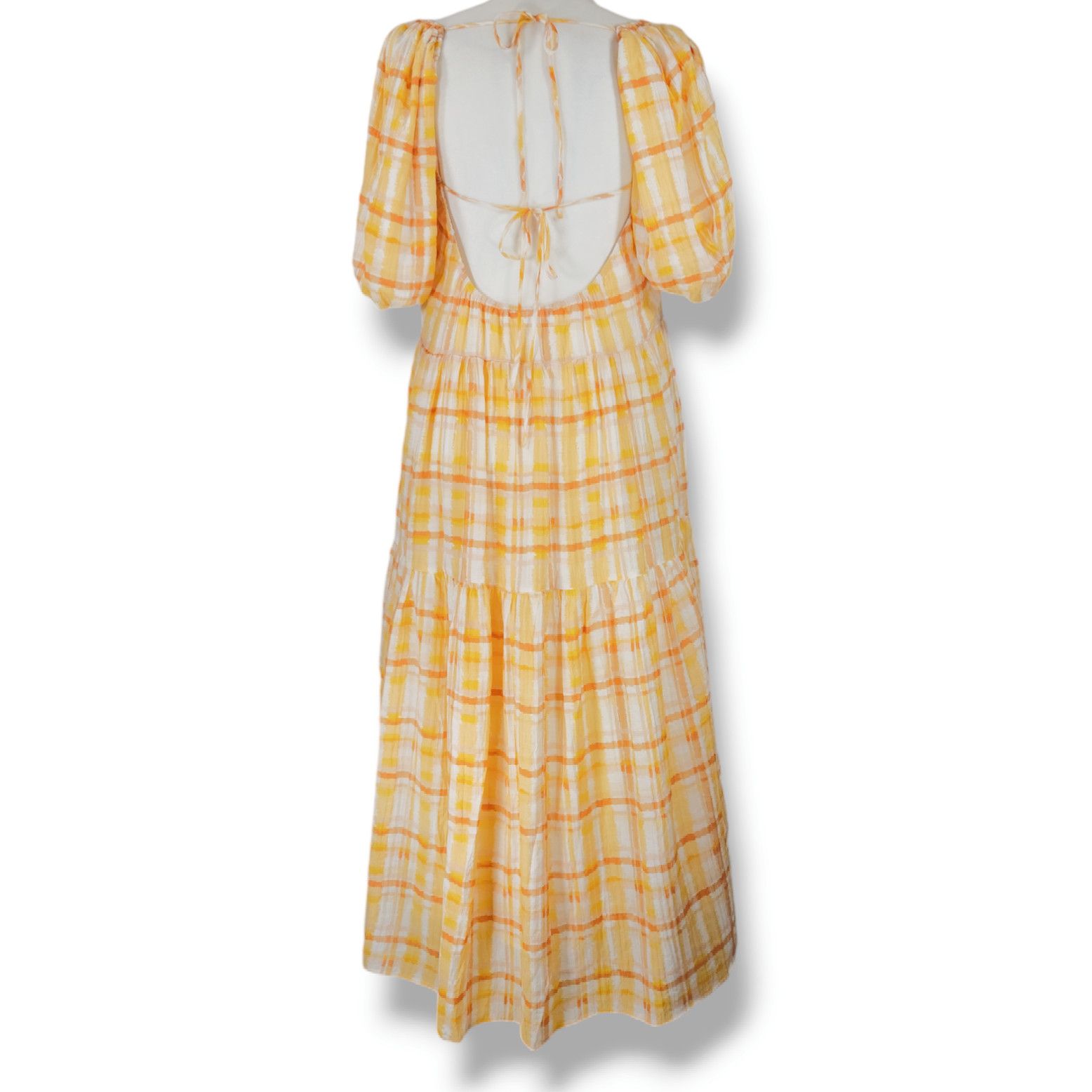 ASTR The Label ASTR The Label Ilana Puff Sleeve Tiered Midi Dress Plaid M Size M / US 6-8 / IT 42-44 - 5 Thumbnail