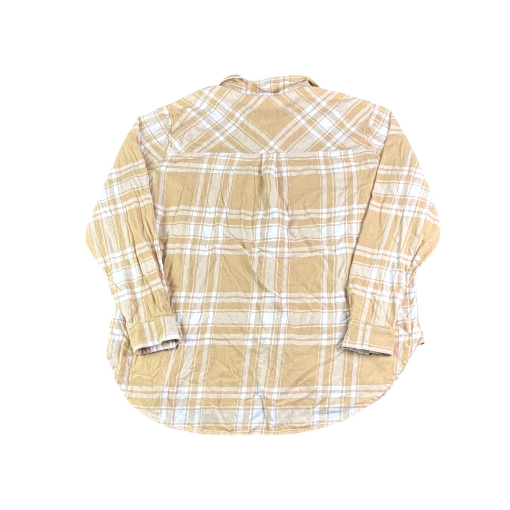 Gap Gap Shirt Plaid Button-Down Long Sleeve Beige White L Womens Vintage? No, Basic Casual 30s Pattern Pocket Button-Up Cotton Be aege Size L / US 10 / IT 46 - 3 Thumbnail