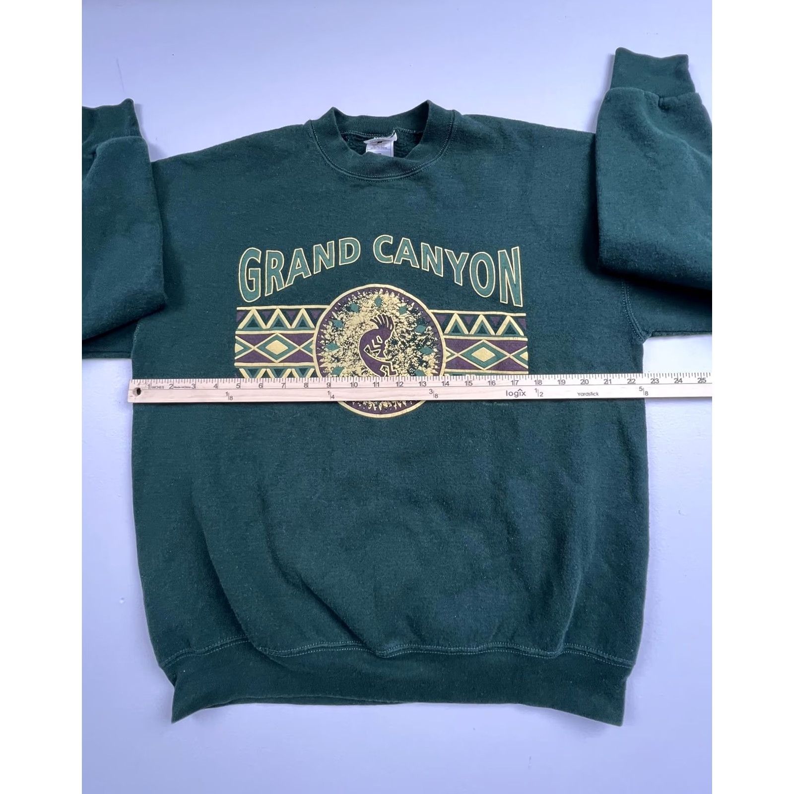 Fruit Of The Loom VINTAGE Grand Canyon Fruit of the Loom Sweatshirt Mens Large Green Graphic Size US L / EU 52-54 / 3 - 4 Thumbnail