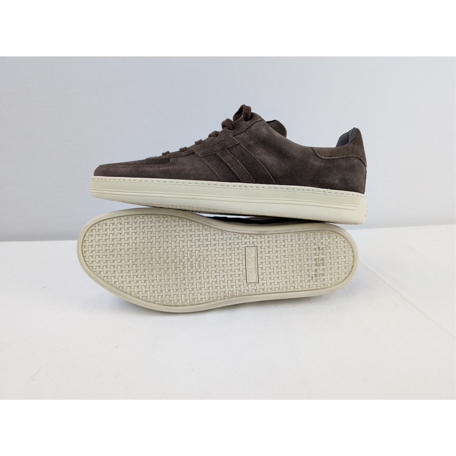Tom Ford o1rshd1 Suede Low top Sneakers shoe in Dark Brown Size US 11 / EU 44 - 12 Thumbnail