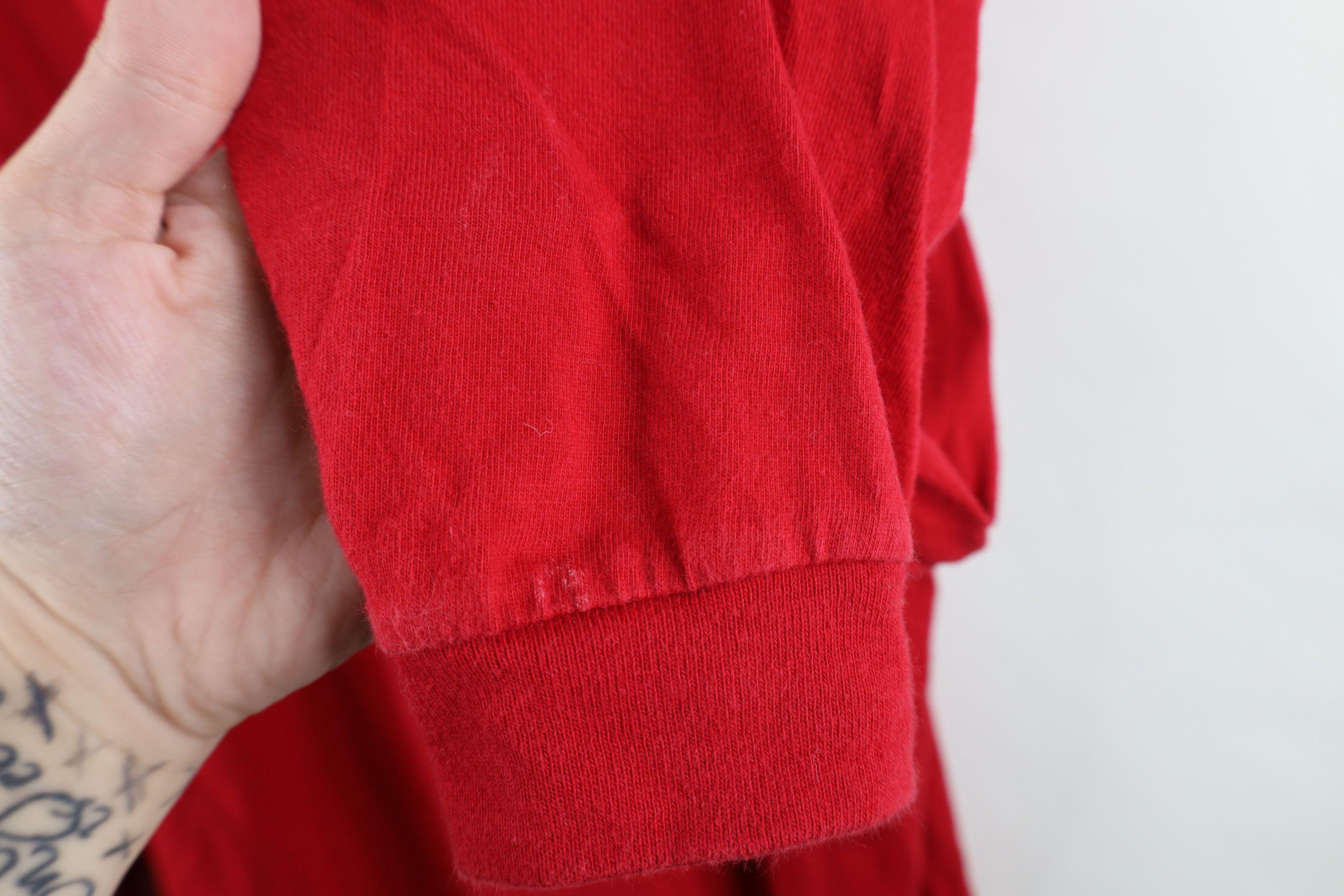 Gap Vintage Gap Spell Out Hockey Long Sleeve T-Shirt Red Cotton Size US L / EU 52-54 / 3 - 7 Thumbnail