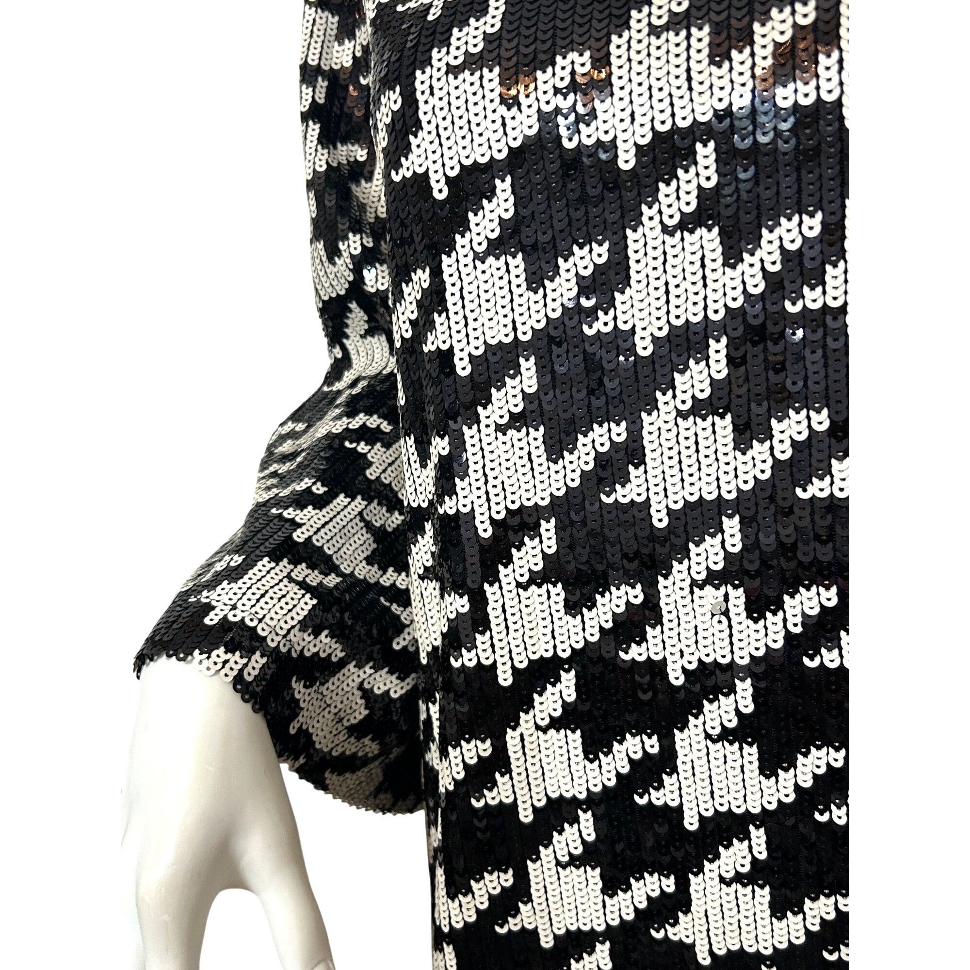 Chicos Chico’s Sequins Top Houndstooth Tunic Black White 1US M Spe Size M / US 6-8 / IT 42-44 - 12 Thumbnail