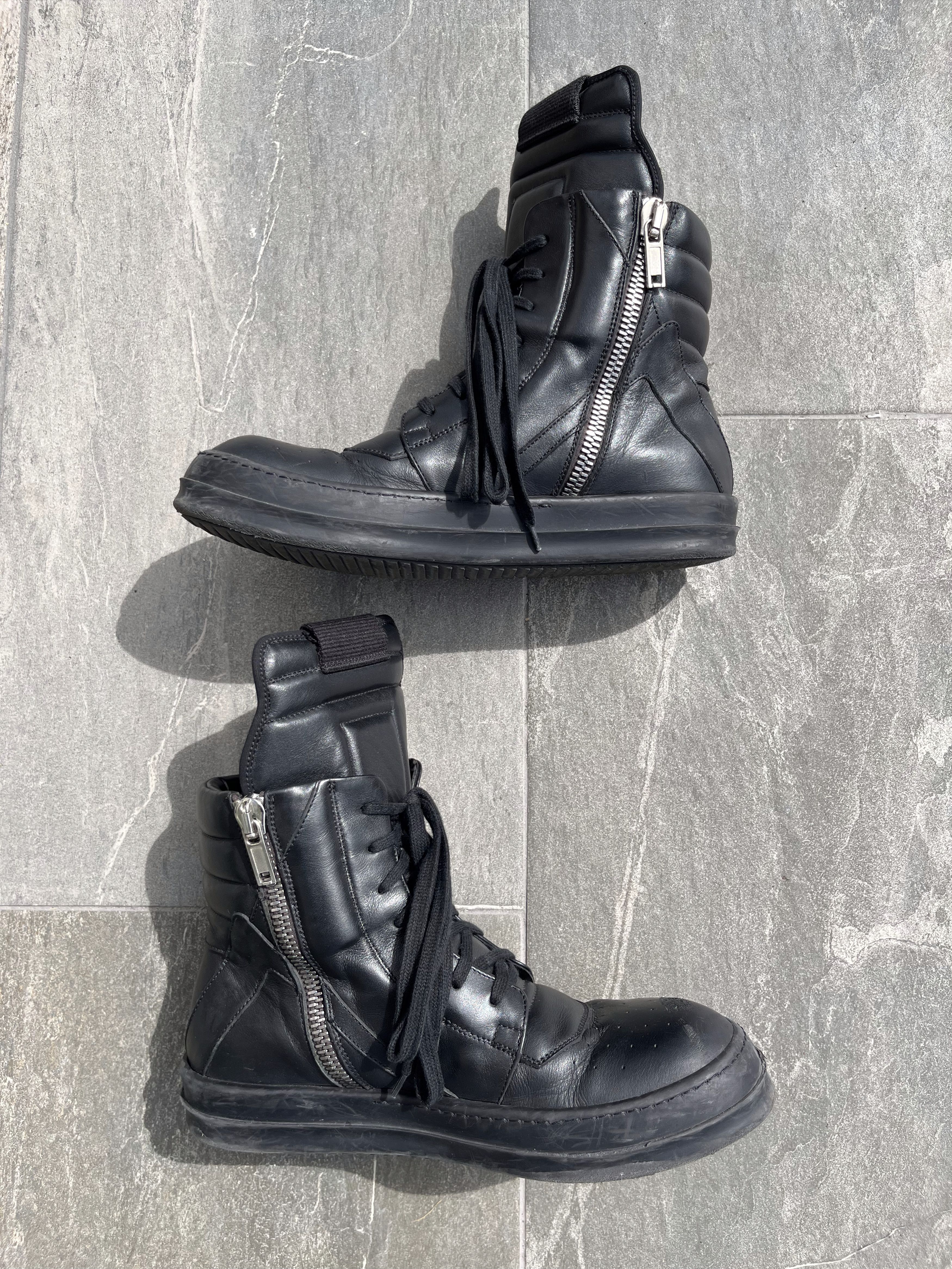 Rick Owens Rick Owens SS18 Dirt Black Geo Basket Sneakers Size US 7.5 / EU 40-41 - 2 Thumbnail