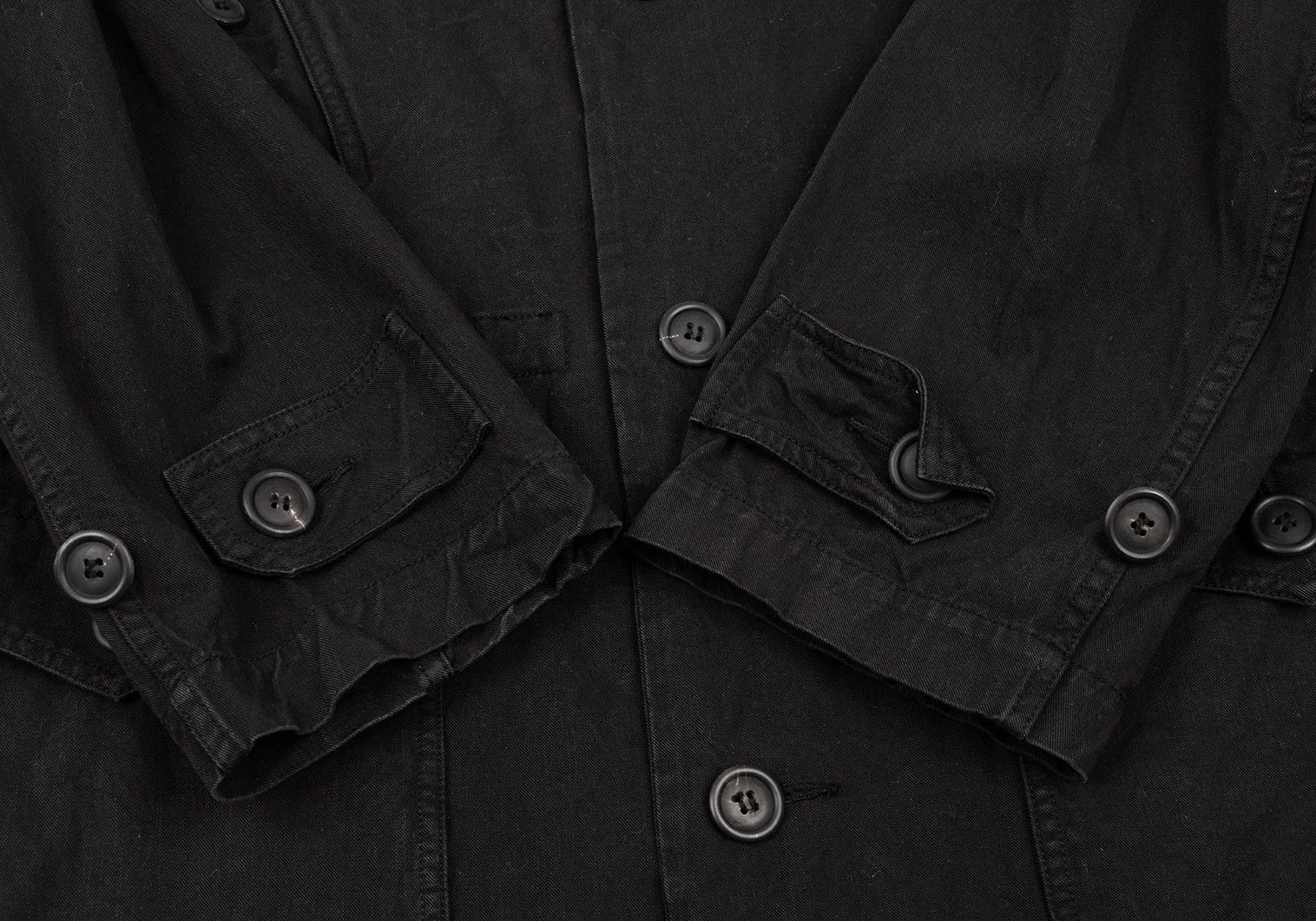 Issey Miyake Cotton Military Hoodie Jacket in Black Size S-M Size US S / EU 44-46 / 1 - 7 Thumbnail