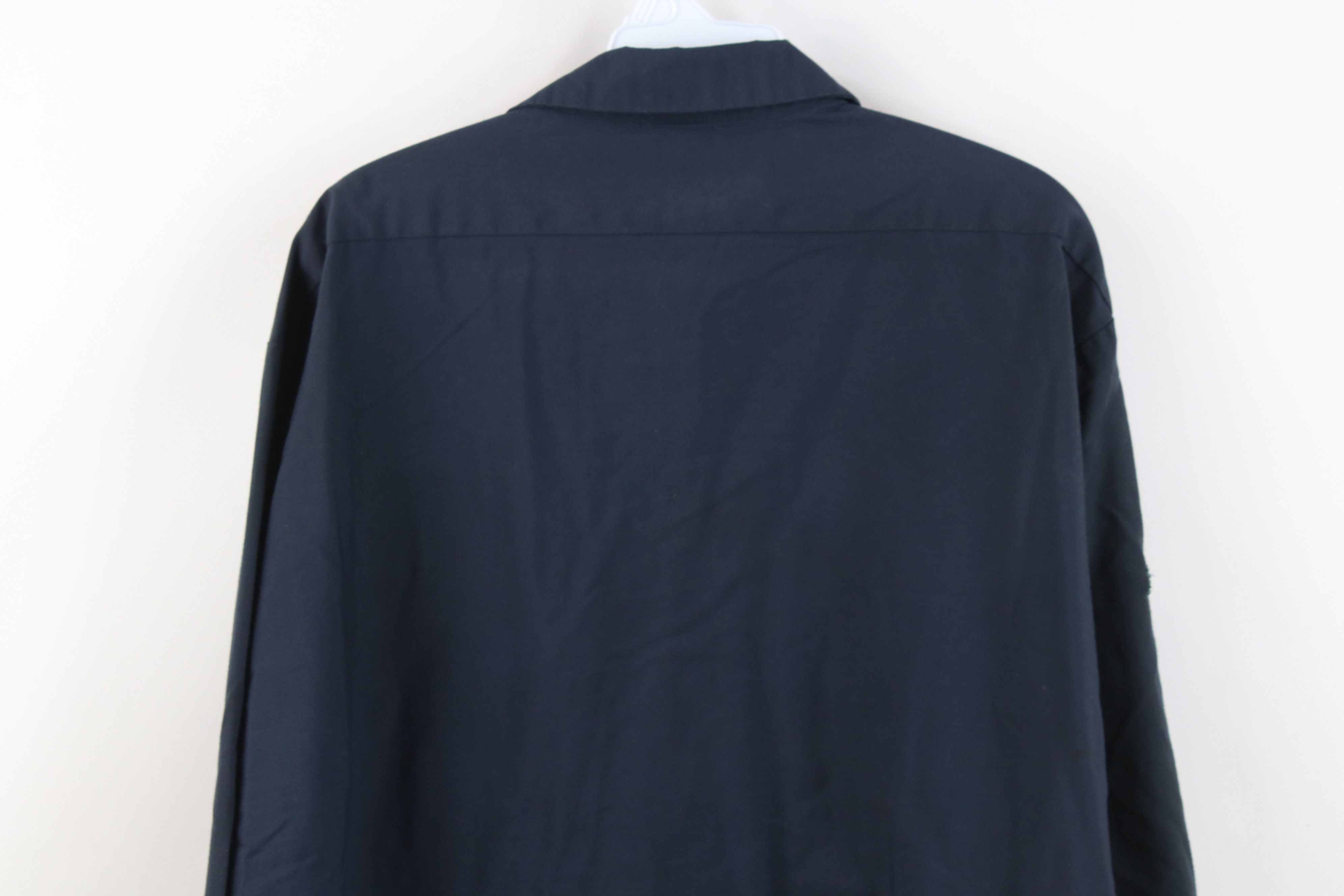 Vintage Vintage 90s Workwear Mechanic Button Shirt Blue USA Size US XL / EU 56 / 4 - 16 Thumbnail