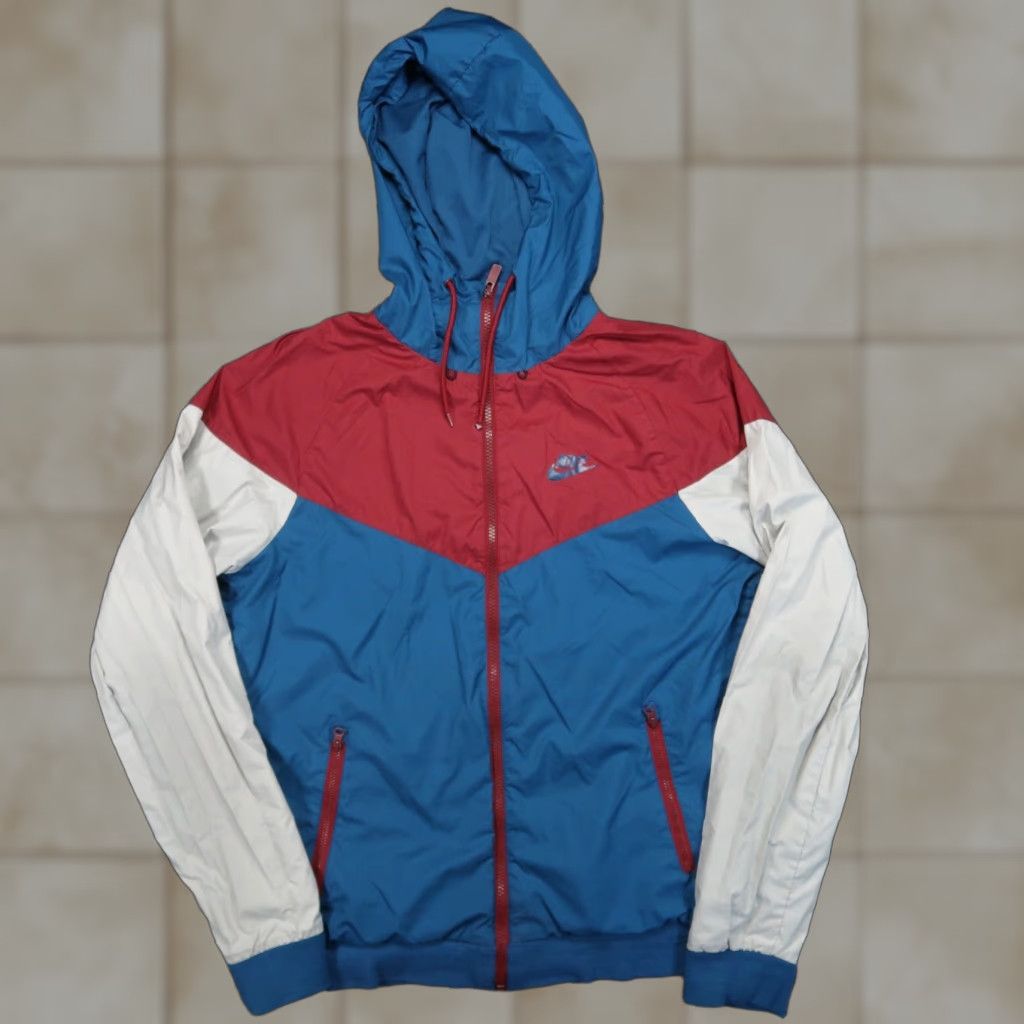 Nike Nike Jacket Windbreaker Mens Small Blue Windrunner Hooded Pockets Full Zip Size US S / EU 44-46 / 1 - 1 Thumbnail