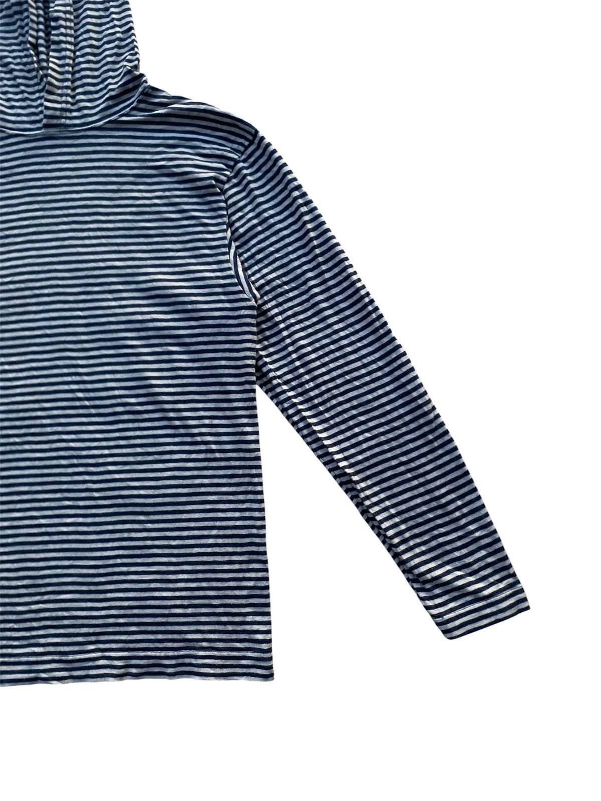45rpm 45RPM Indigo Striped Hoodie Made in Japan Navy White Border Size US S / EU 44-46 / 1 - 6 Thumbnail