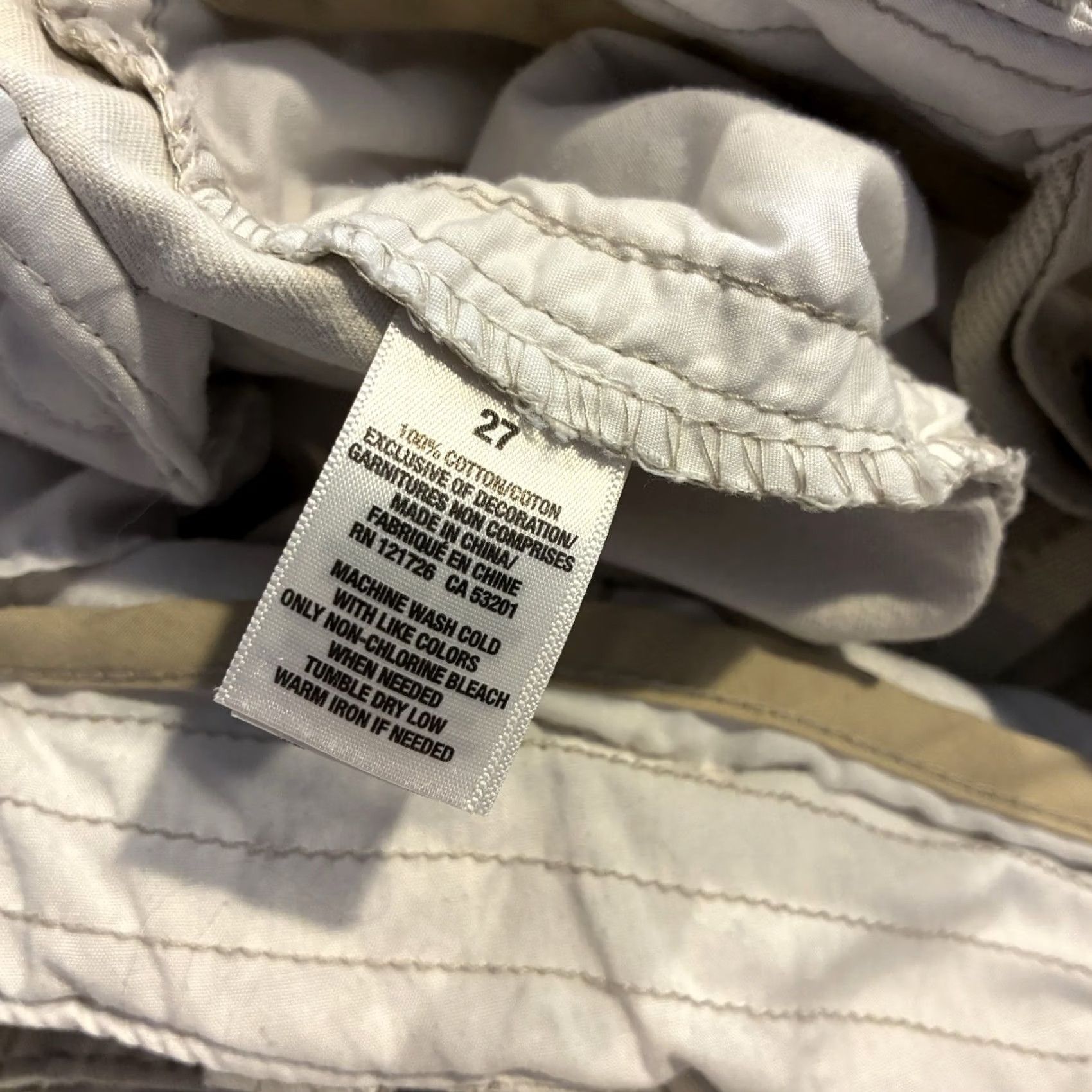 Aeropostale AeroPostale Cargo Shorts Baggy Grunge 90s Street Style Men 27 Tan Cotton Utility Drawstring Zipper Pocketed Classic Skatewear Mens Size US 27 - 6 Thumbnail