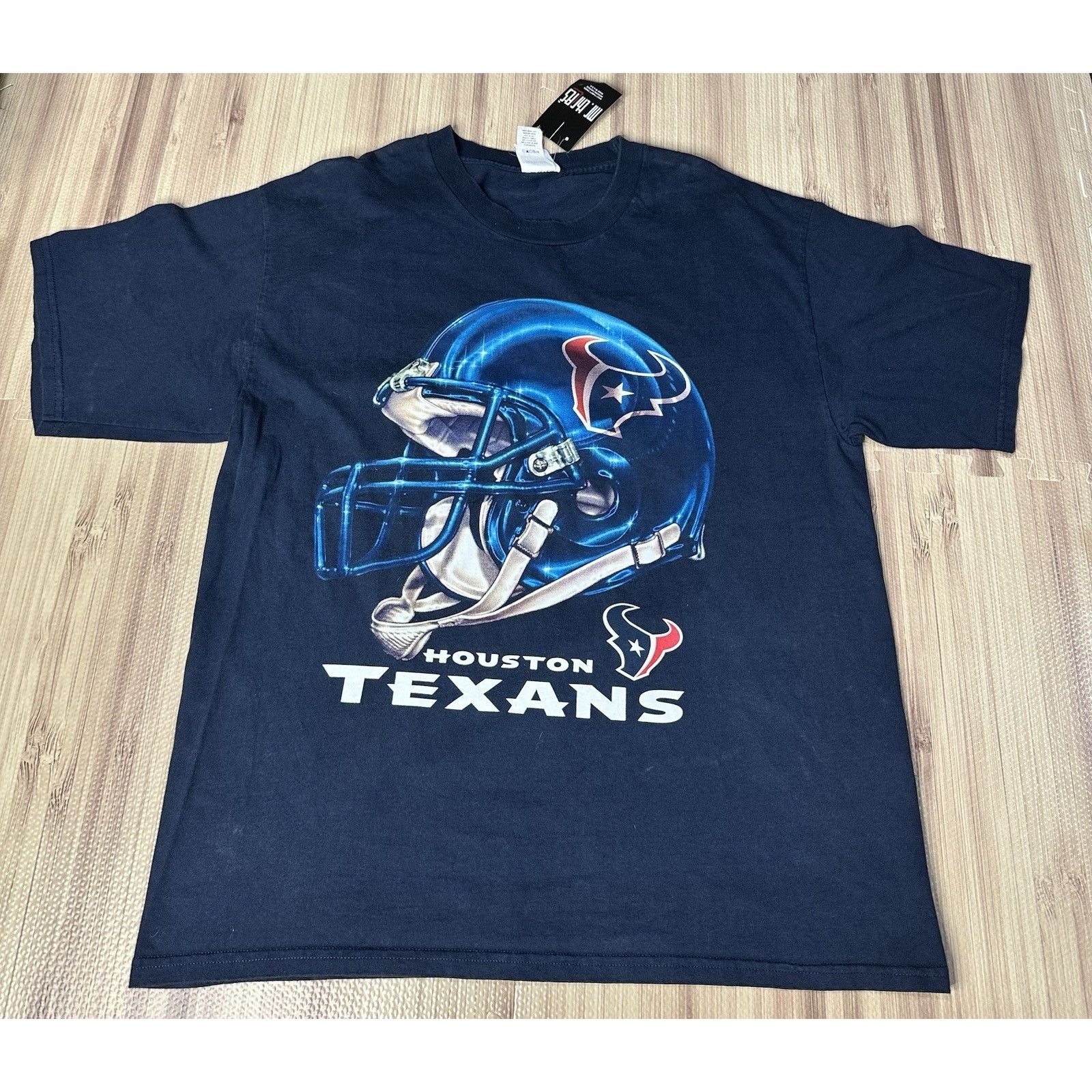 NFL Vintage 90s Houston Texans Football Helmet NFL T-Shirt Size US XL / EU 56 / 4 - 1 Thumbnail