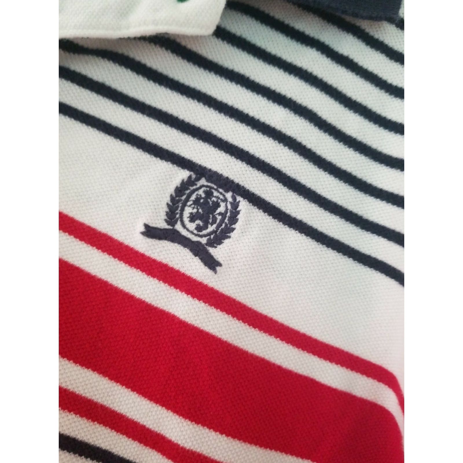 Tommy Hilfiger Tommy Hilfiger Womens L Striped Polo Red White Blue Patriotic SS 2005 Polo Women L Red White Blue Patriotic 2005 Size L / US 10 / IT 46 - 2 Thumbnail