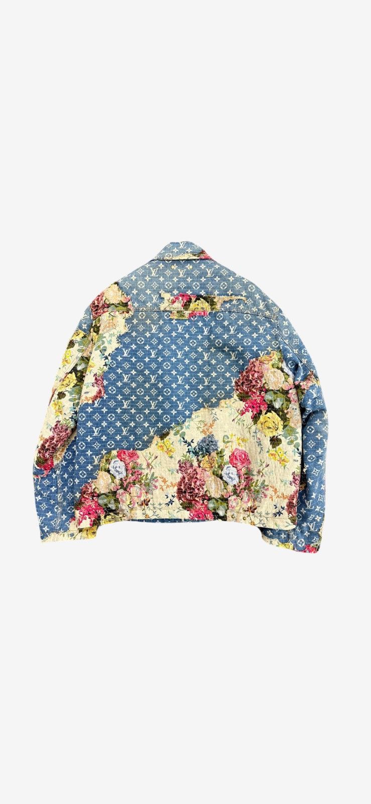 Louis Vuitton Louis Vuitton Destroyed Workwear Logo Floral Denim Jacket Size US L / EU 52-54 / 3 - 2 Thumbnail