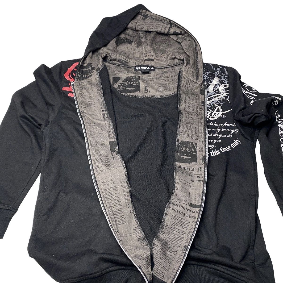 Hysteric Glamour 2000's Impala Desperate Poem Tattoo Hoodie Size US L / EU 52-54 / 3 - 6 Thumbnail