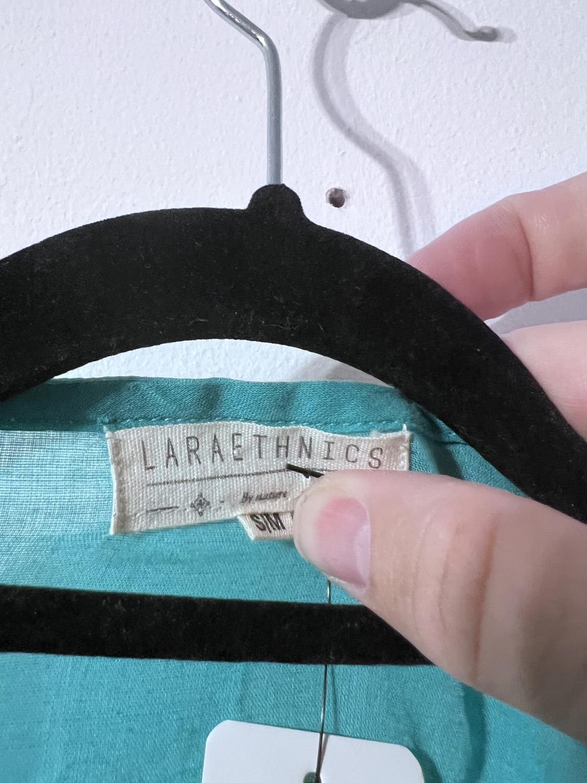 Other LaraEthnics Turquoise Cotton Kaftan Dress with Size S, UK 10 Size S / US 4 / IT 40 - 4 Thumbnail