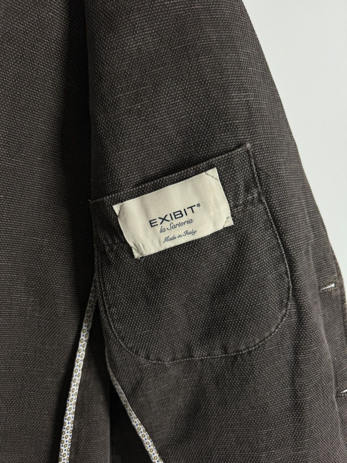 Other Exibit La Sartoria Brown Blazer Jacket Made in Italy Size 48R - 6 Thumbnail