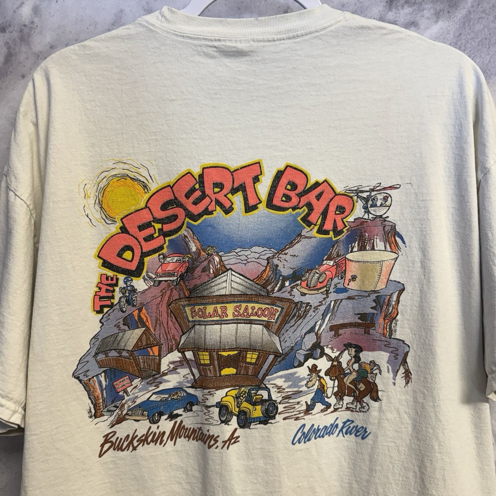 Vintage Vintage Desert Bar Arizona T Shirt Mens 2XL White Short Slee Size US XXL / EU 58 / 5 - 1 Thumbnail
