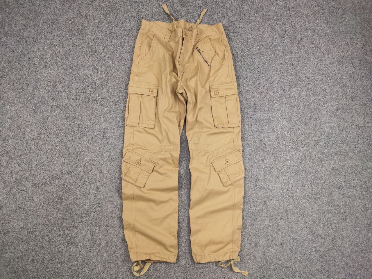 If Six Was Nine Vintage Le Grande Bleu Style Y2K Baige Baggy Cargo Pants Size US 34 / EU 50 - 7 Thumbnail