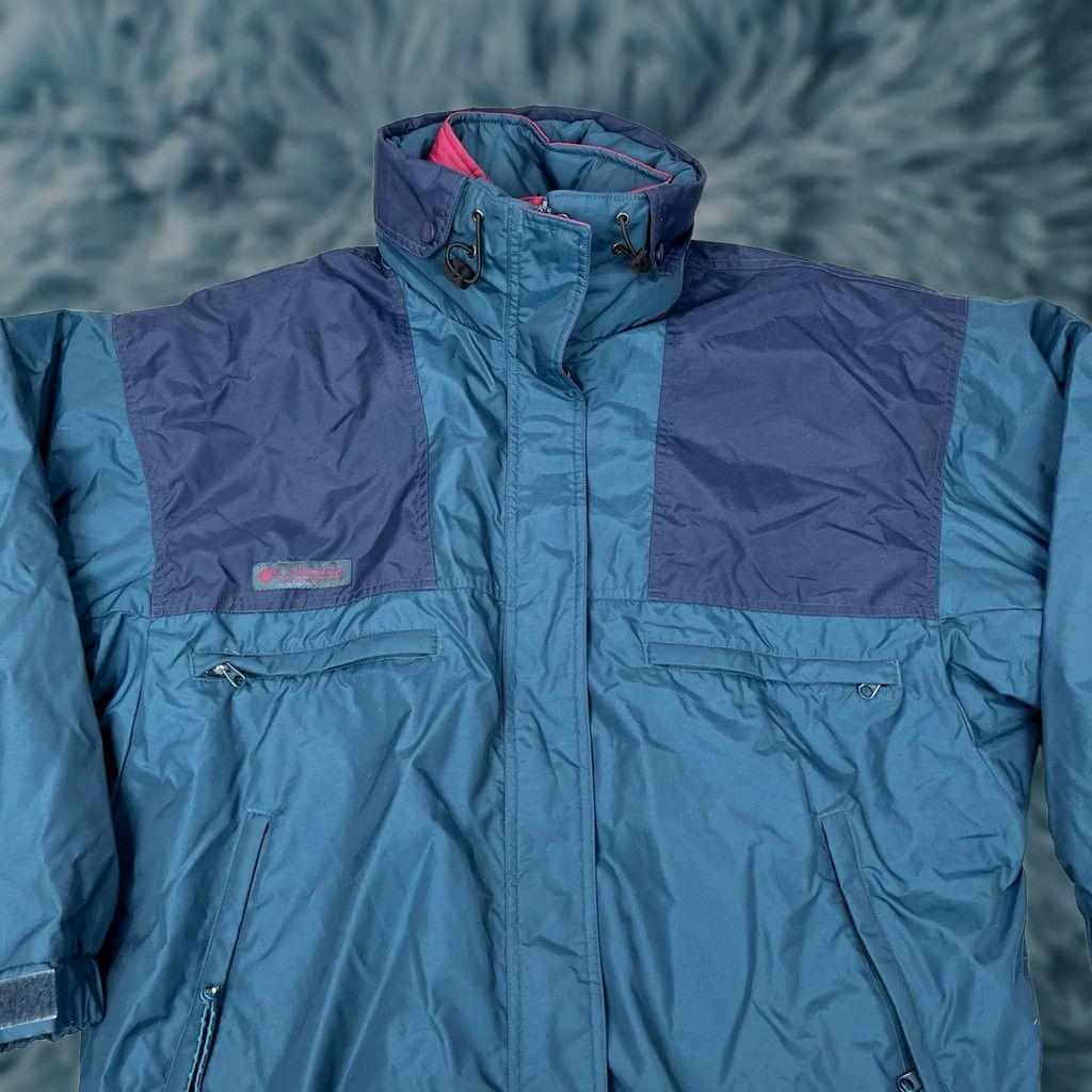 Vintage VTG 90s Columbia Vamoose 3-in-1 Jacket Women's L Green Nylon Winter Hooded Windproof Waterproof Zip Pockets Size L / US 10 / IT 46 - 1 Thumbnail