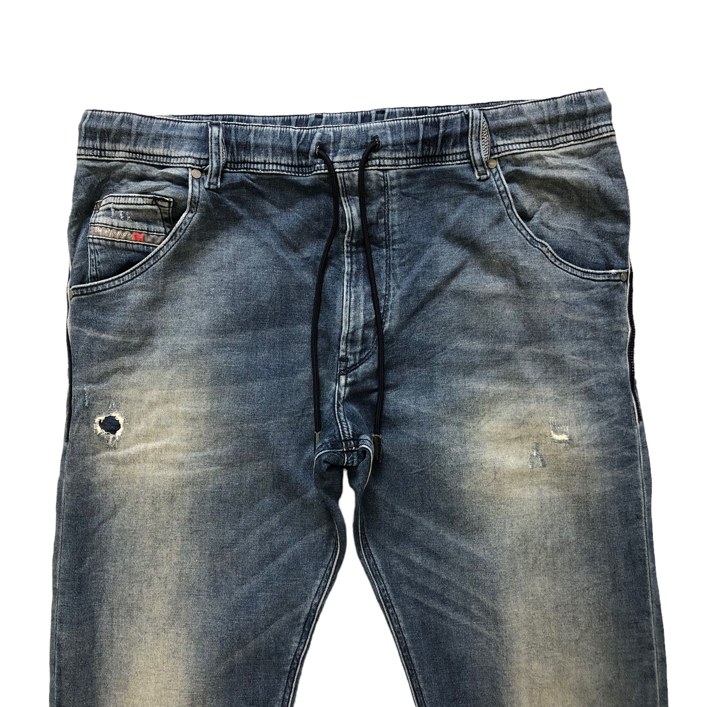 Diesel RARE DIESEL DENIM + SWEATPANTS HYBRID DENIM PANTS #7284-125 Size US 36 / EU 52 - 2 Thumbnail