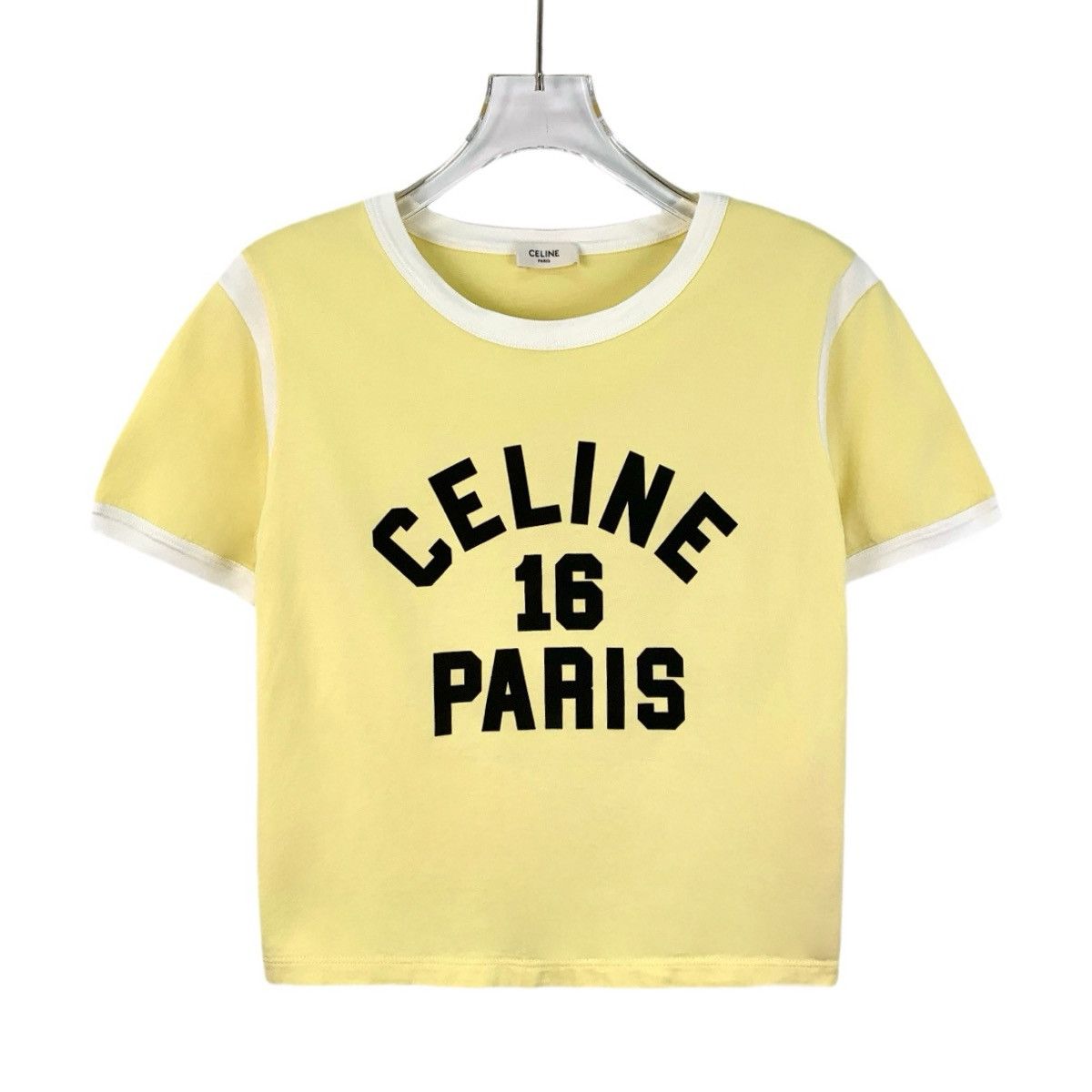 Celine Celine Collection Pale Yellow Short Sleeve T-shirt K26WX Size S / US 4 / IT 40 - 1 Thumbnail