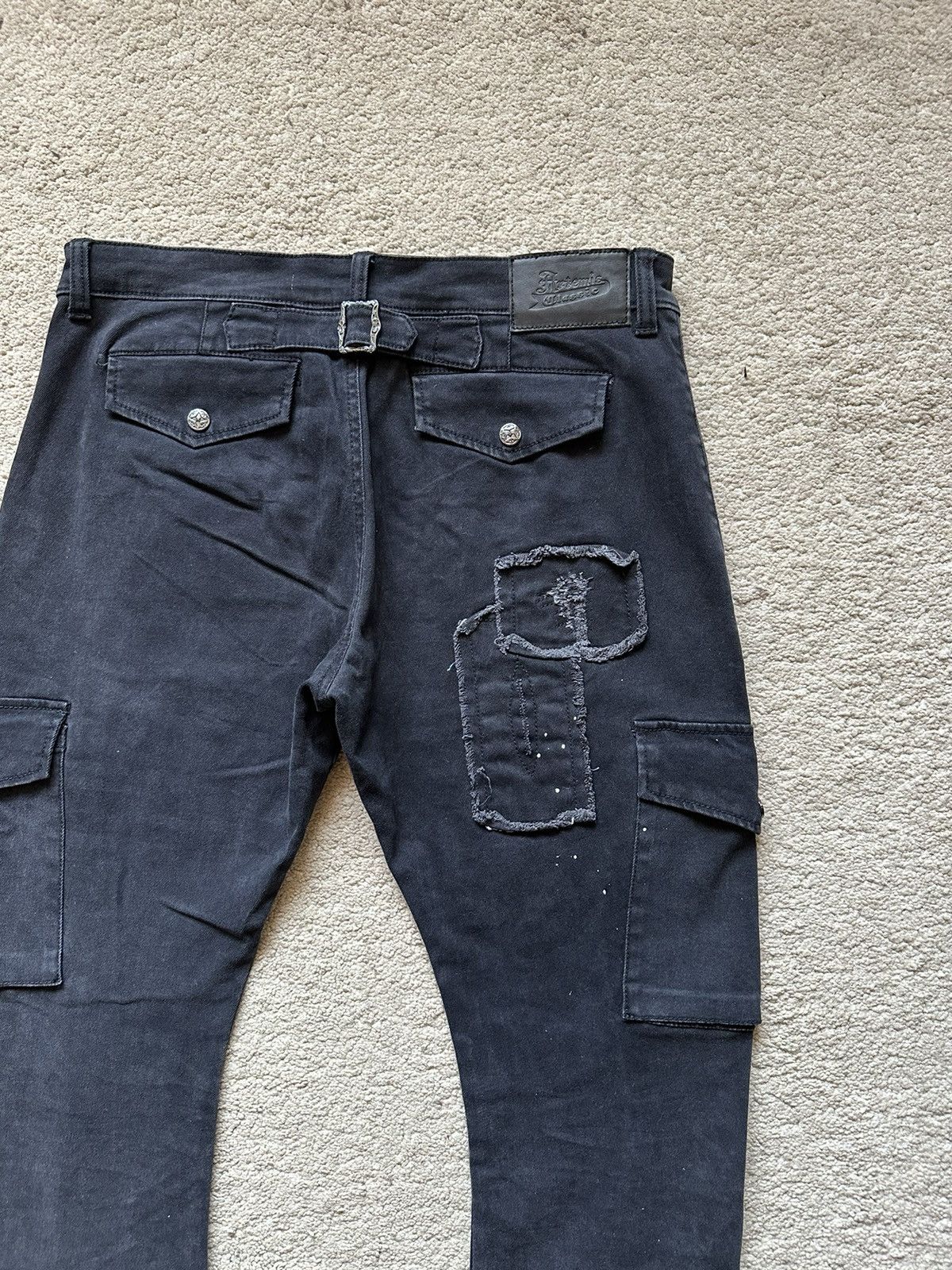 Japanese Brand 2000s Artemis Patchwork with Splatter Paint cargo J cut Pant Size US 32 / EU 48 - 9 Thumbnail